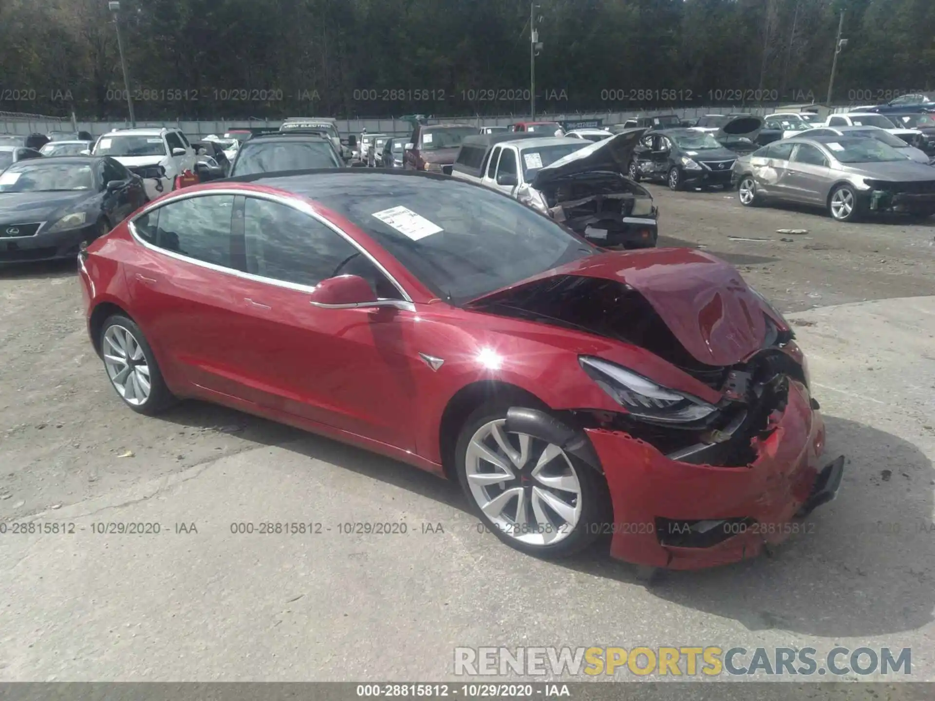 1 Photograph of a damaged car 5YJ3E1EA0KF311440 TESLA MODEL 3 2019