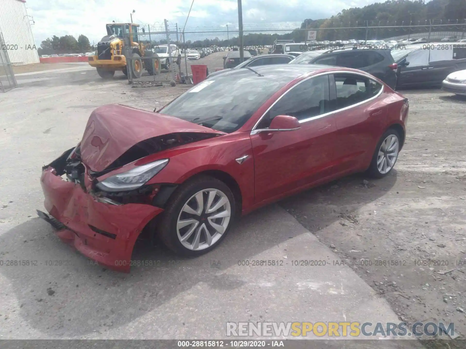 2 Photograph of a damaged car 5YJ3E1EA0KF311440 TESLA MODEL 3 2019