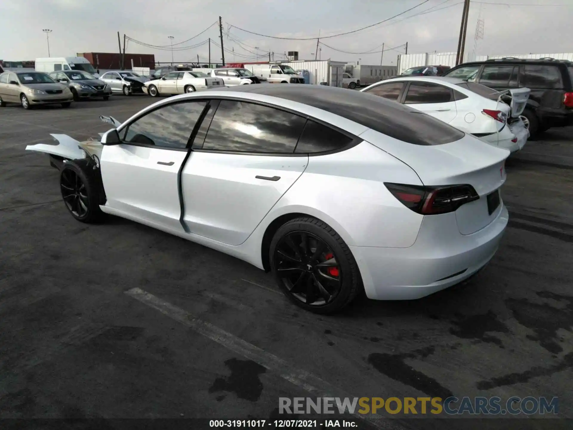 3 Photograph of a damaged car 5YJ3E1EA0KF311812 TESLA MODEL 3 2019