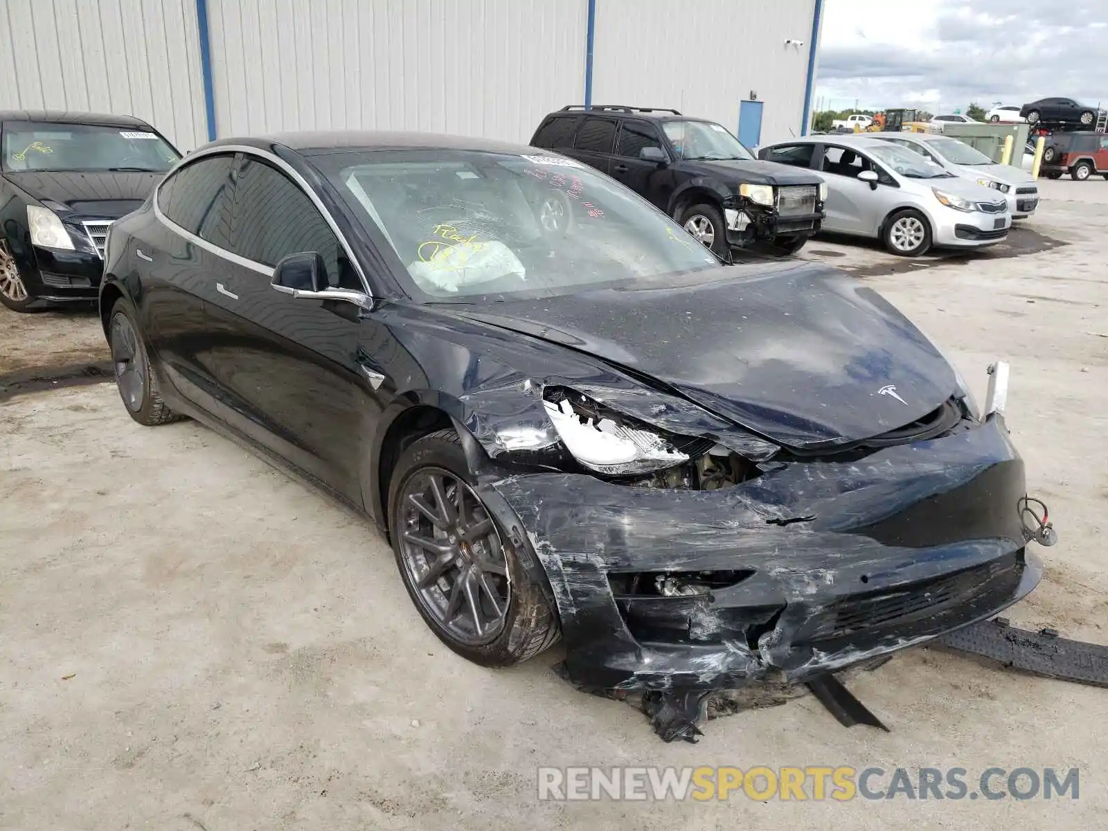 1 Photograph of a damaged car 5YJ3E1EA0KF313253 TESLA MODEL 3 2019