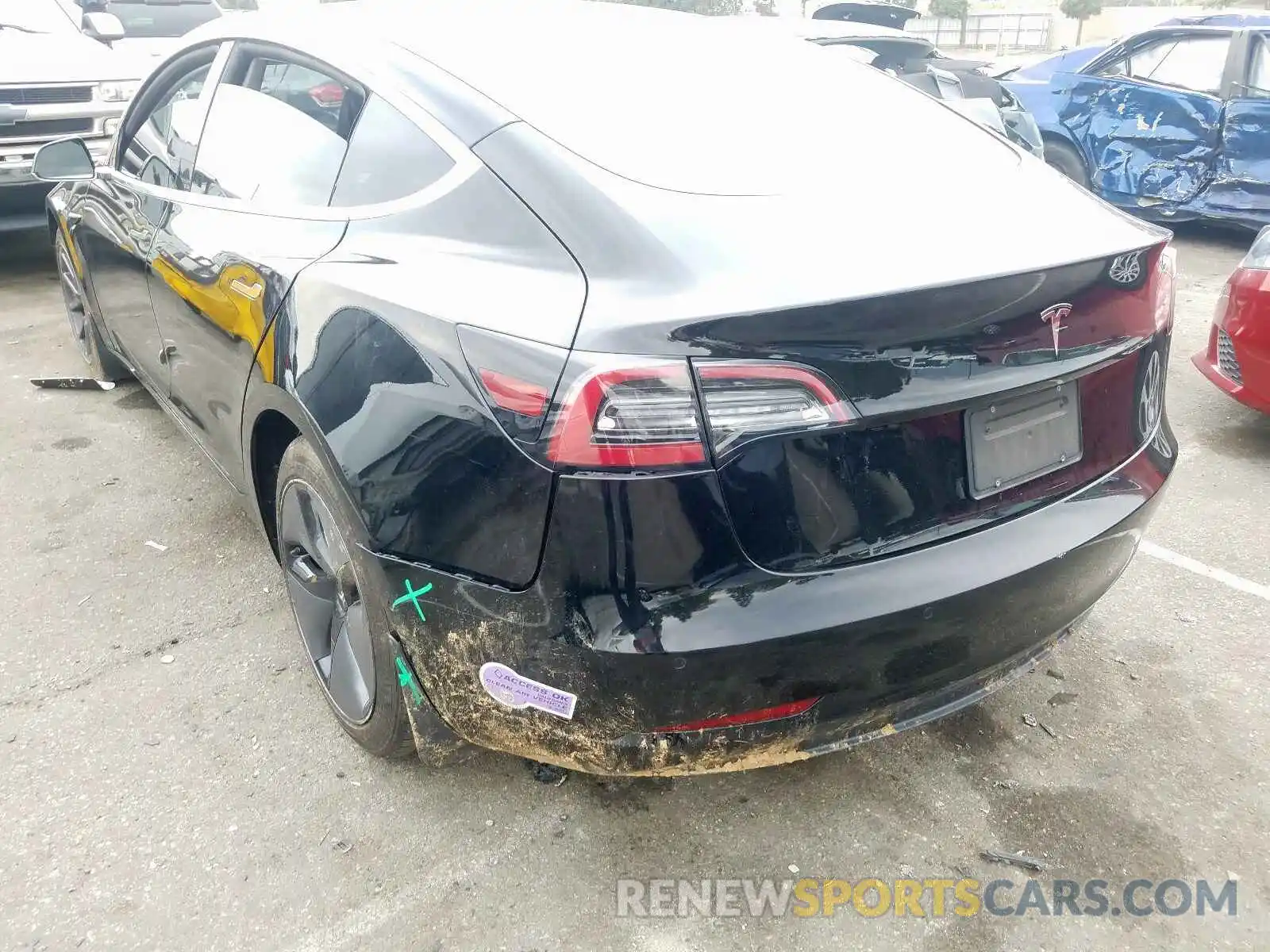 3 Photograph of a damaged car 5YJ3E1EA0KF325595 TESLA MODEL 3 2019