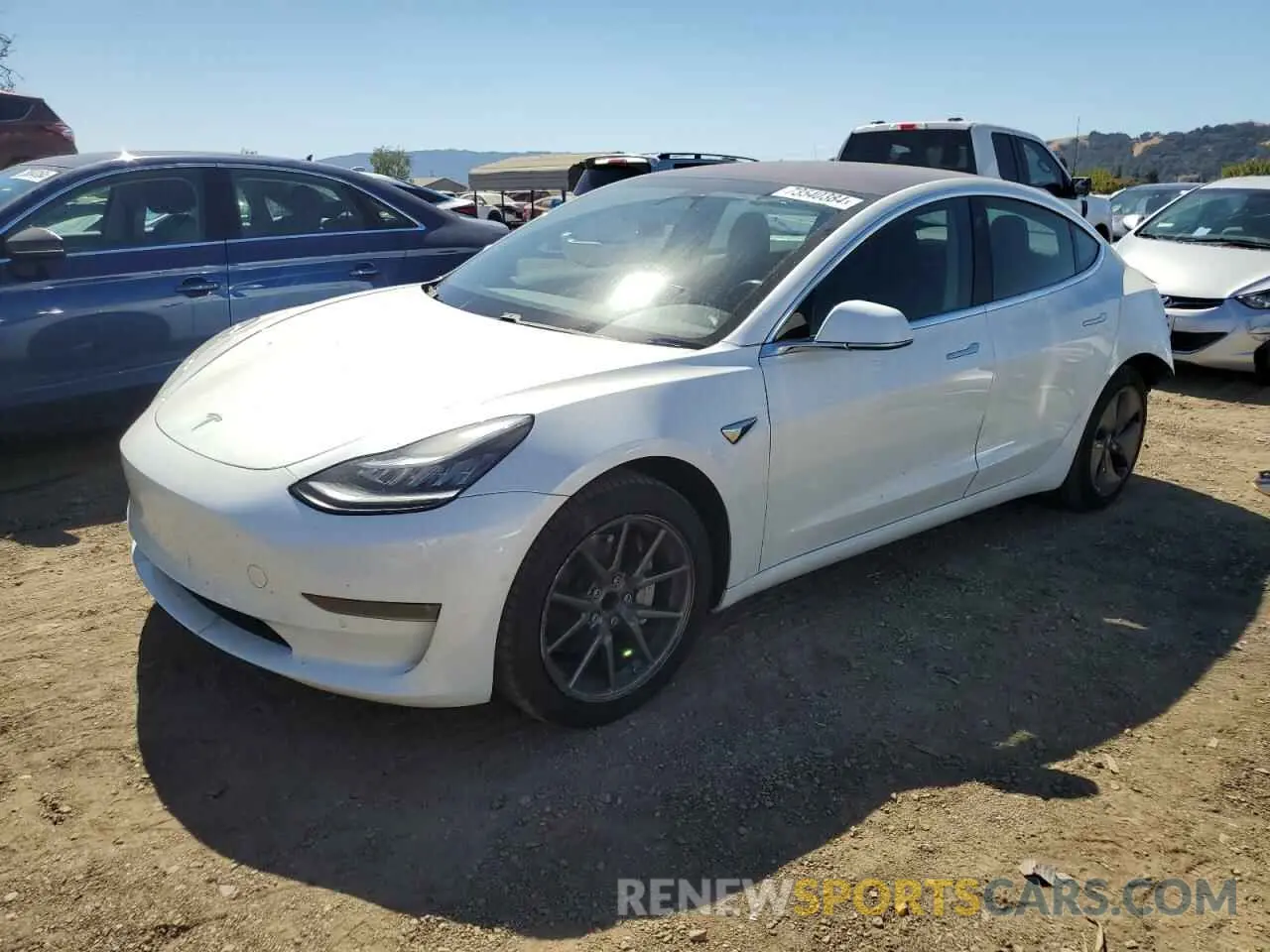 1 Photograph of a damaged car 5YJ3E1EA0KF326584 TESLA MODEL 3 2019