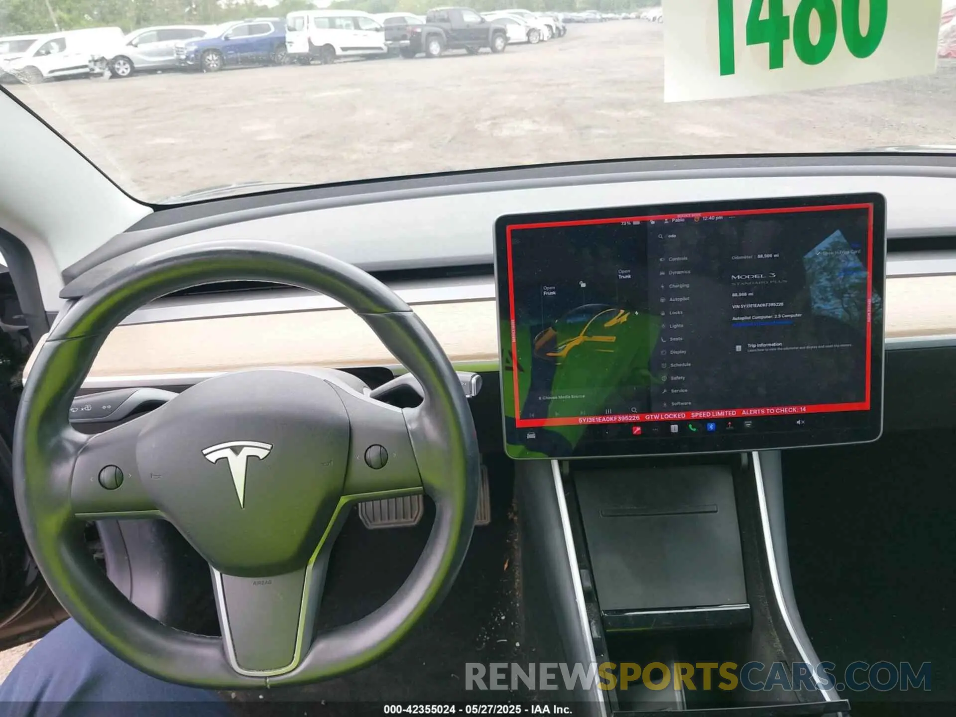 18 Photograph of a damaged car 5YJ3E1EA0KF395226 TESLA MODEL 3 2019