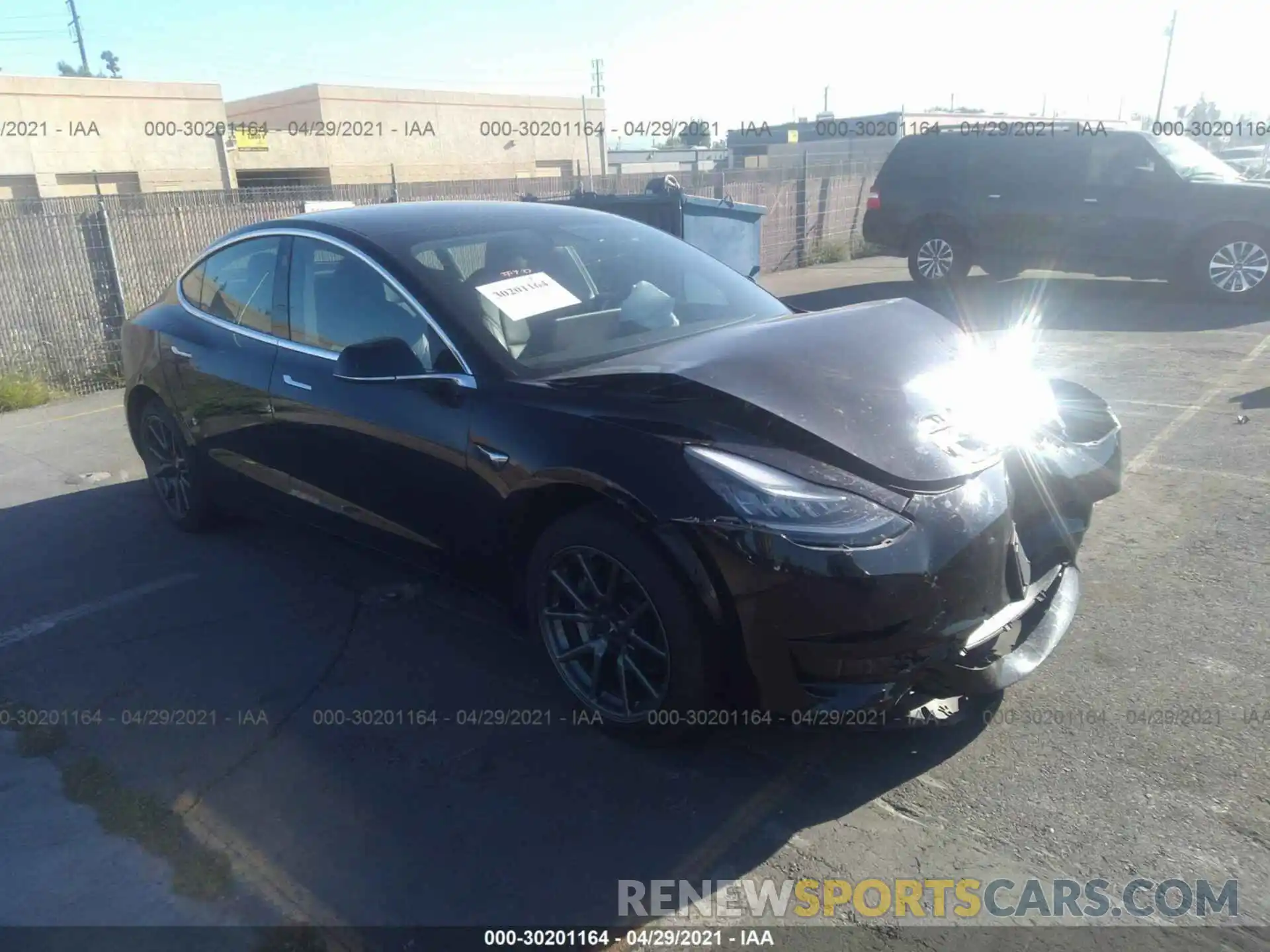 1 Photograph of a damaged car 5YJ3E1EA0KF399499 TESLA MODEL 3 2019