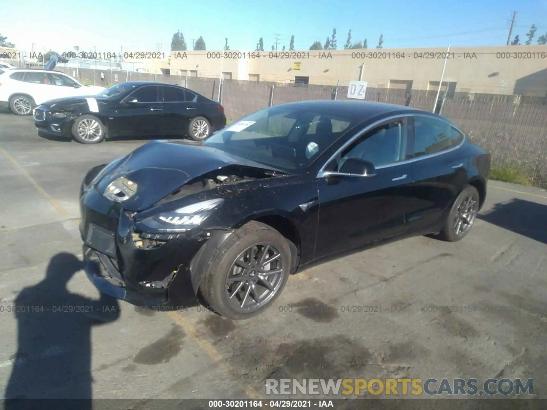 2 Photograph of a damaged car 5YJ3E1EA0KF399499 TESLA MODEL 3 2019