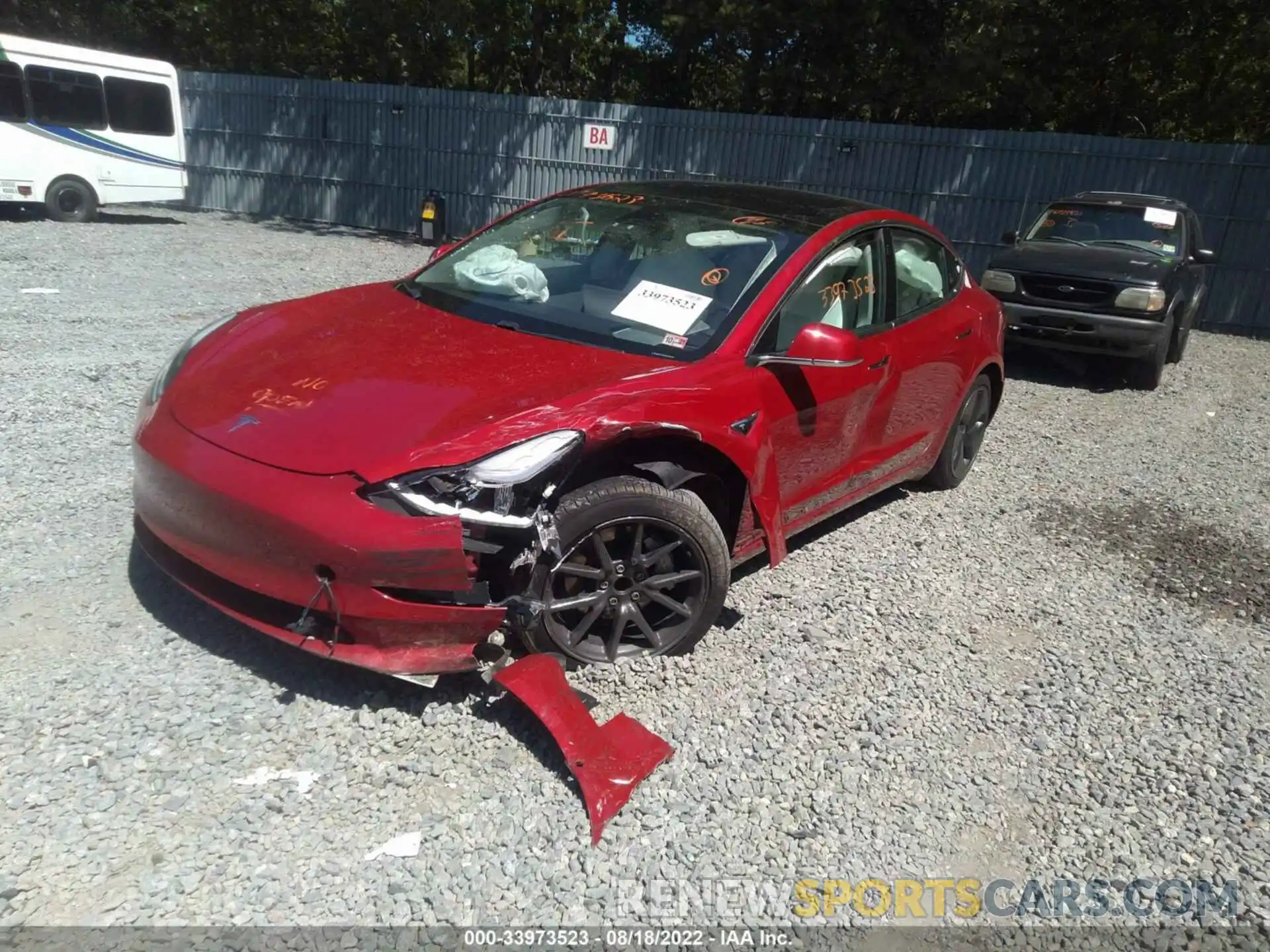 2 Photograph of a damaged car 5YJ3E1EA0KF402787 TESLA MODEL 3 2019