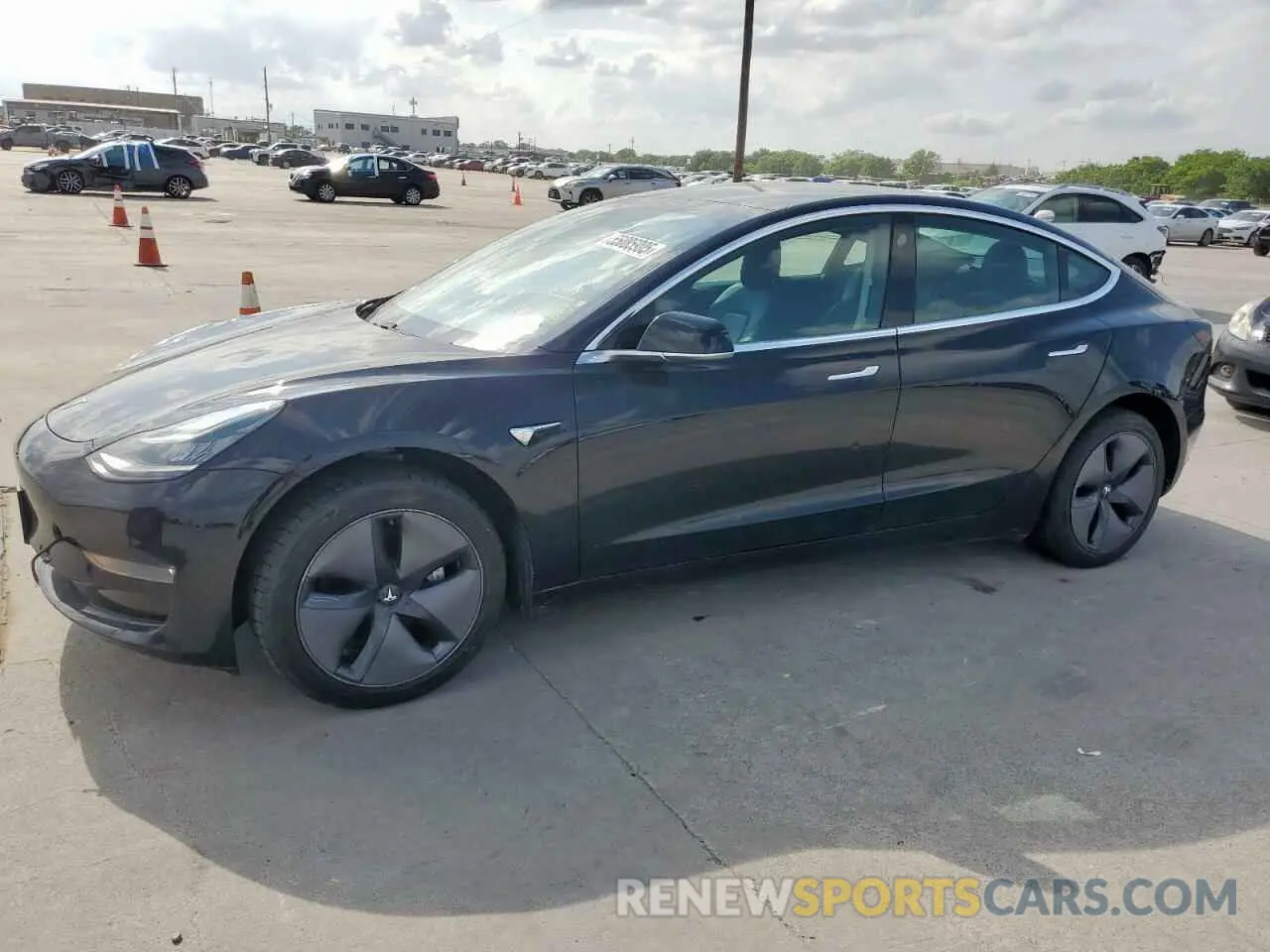 1 Photograph of a damaged car 5YJ3E1EA0KF406368 TESLA MODEL 3 2019
