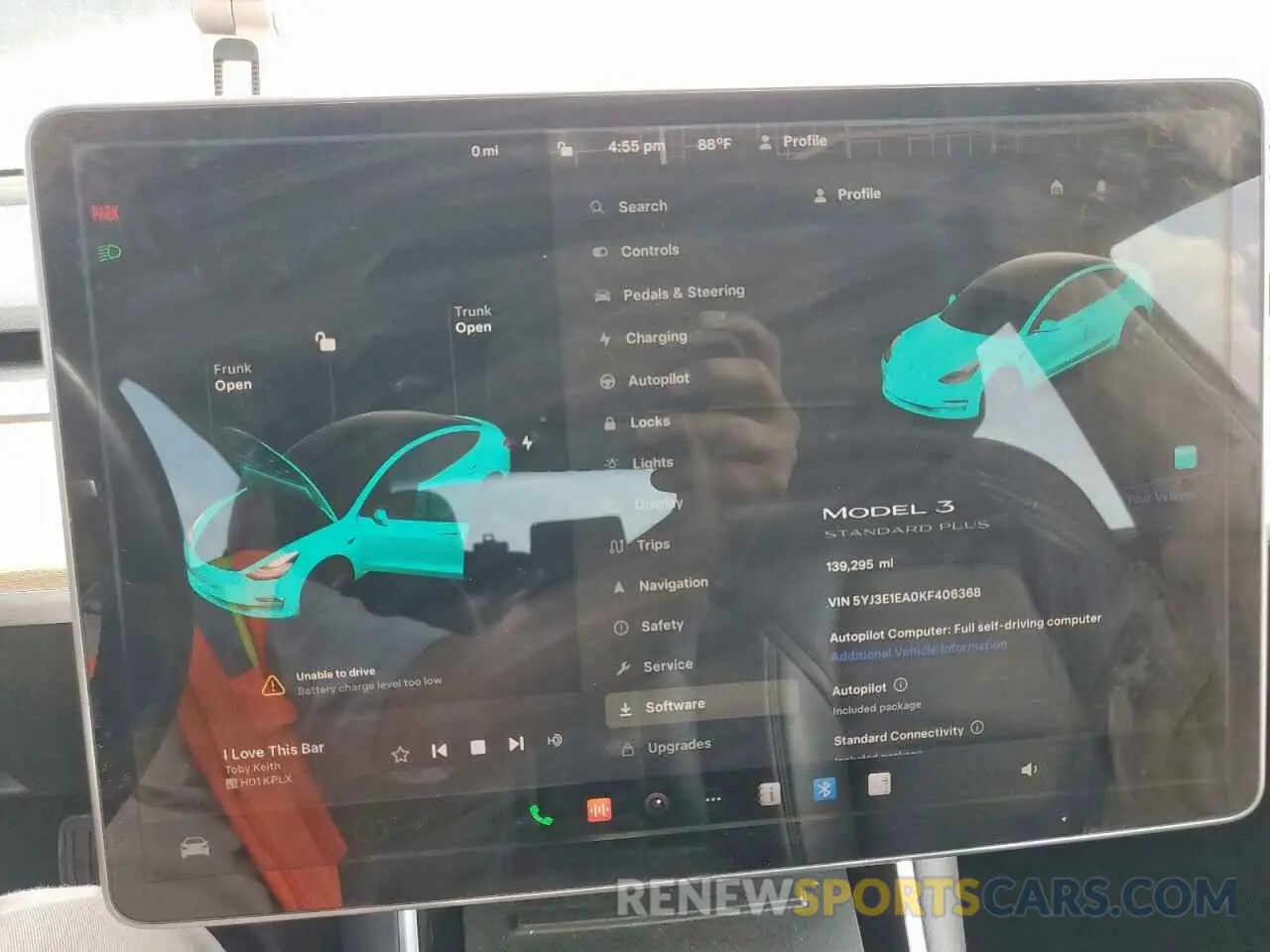 9 Photograph of a damaged car 5YJ3E1EA0KF406368 TESLA MODEL 3 2019