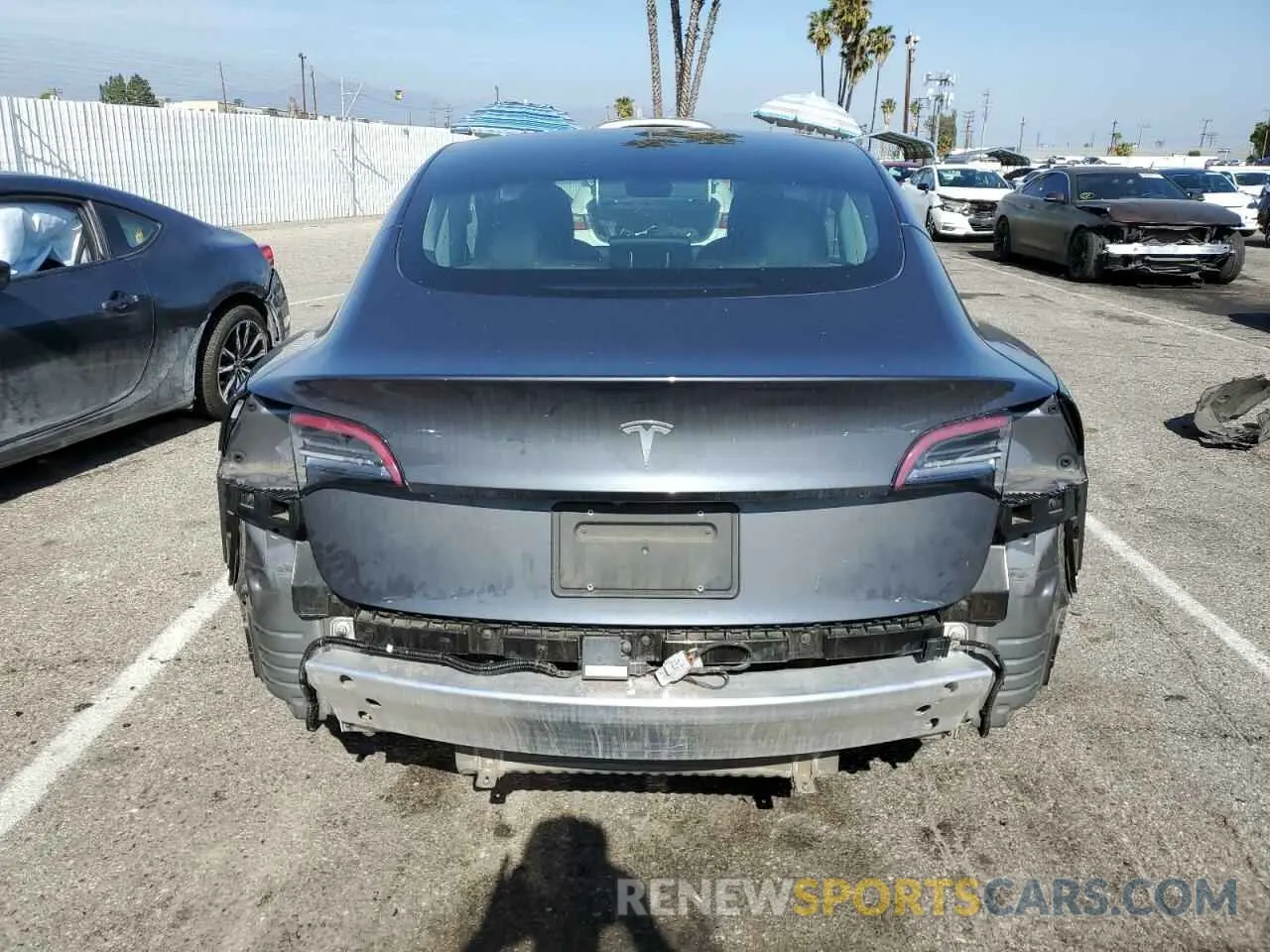6 Photograph of a damaged car 5YJ3E1EA0KF411182 TESLA MODEL 3 2019