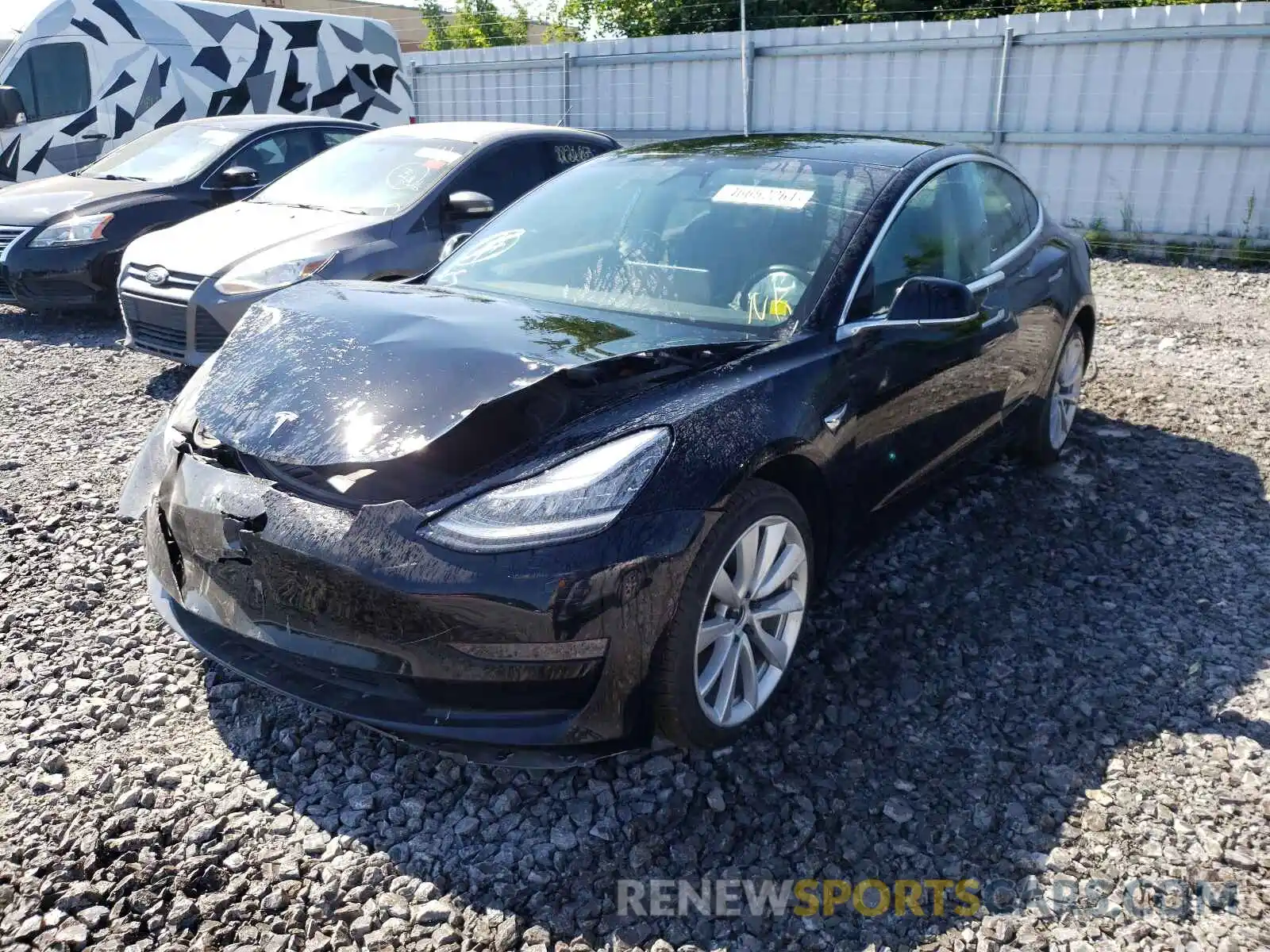 2 Photograph of a damaged car 5YJ3E1EA0KF414549 TESLA MODEL 3 2019