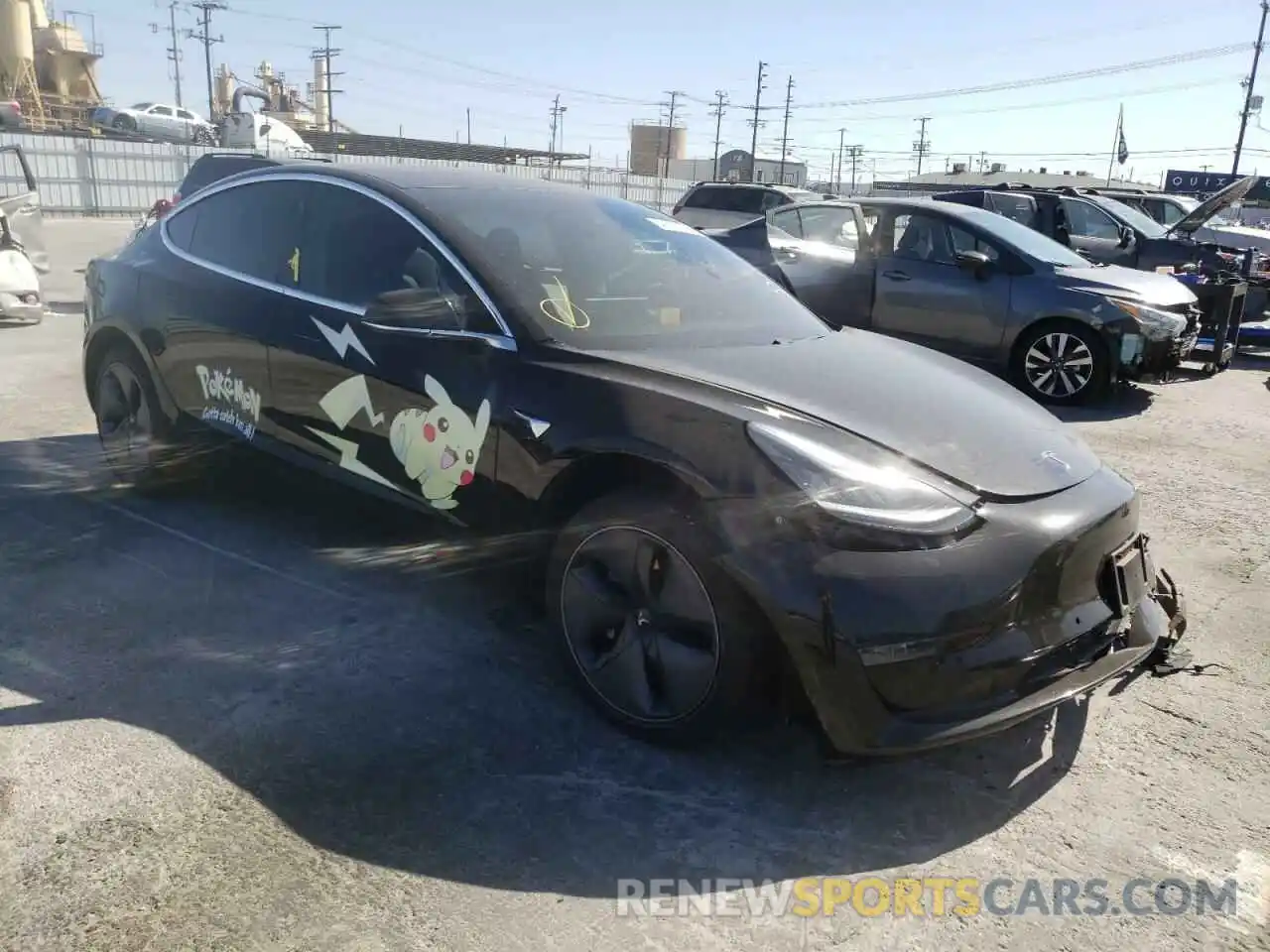 1 Photograph of a damaged car 5YJ3E1EA0KF415751 TESLA MODEL 3 2019