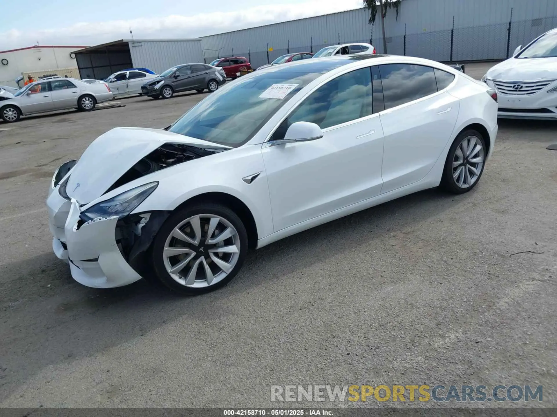 2 Photograph of a damaged car 5YJ3E1EA0KF419427 TESLA MODEL 3 2019