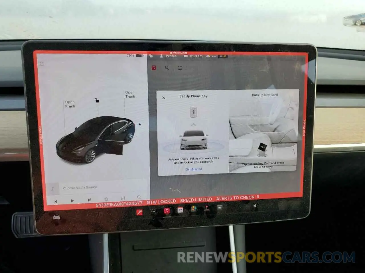 9 Photograph of a damaged car 5YJ3E1EA0KF424577 TESLA MODEL 3 2019
