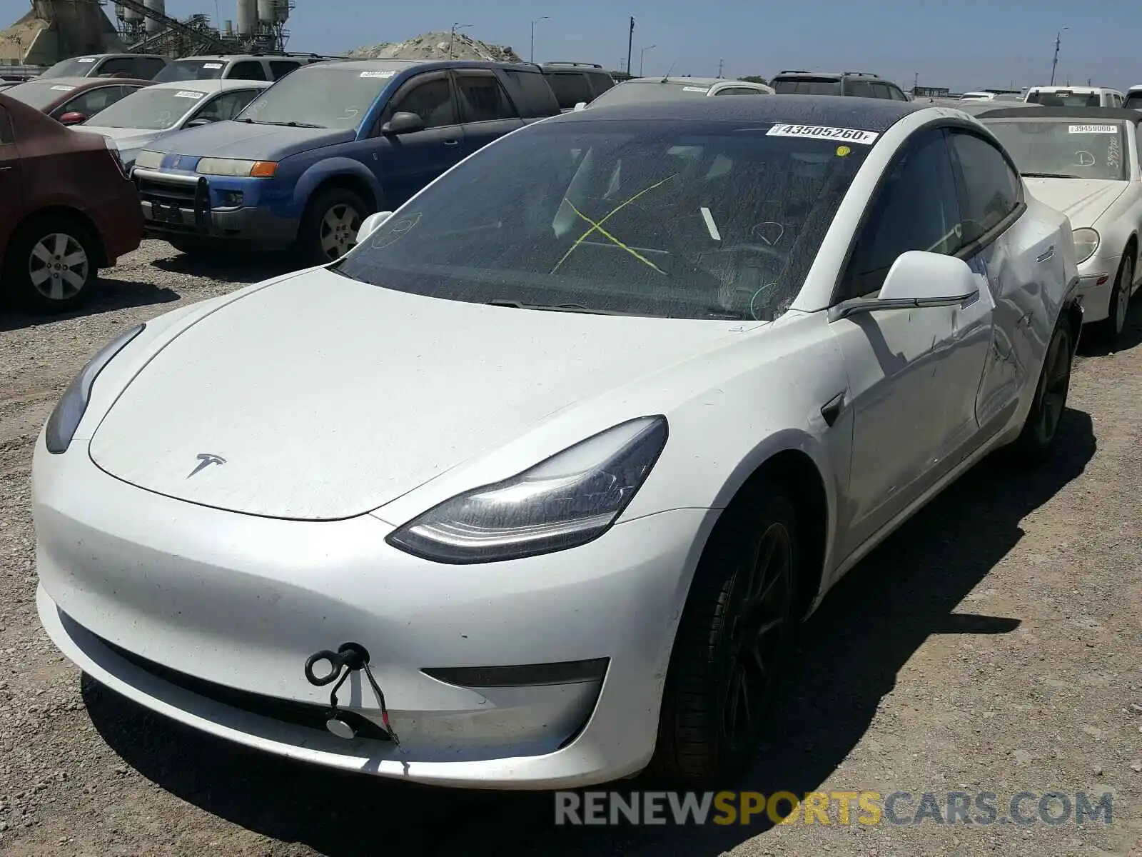 2 Photograph of a damaged car 5YJ3E1EA0KF427317 TESLA MODEL 3 2019