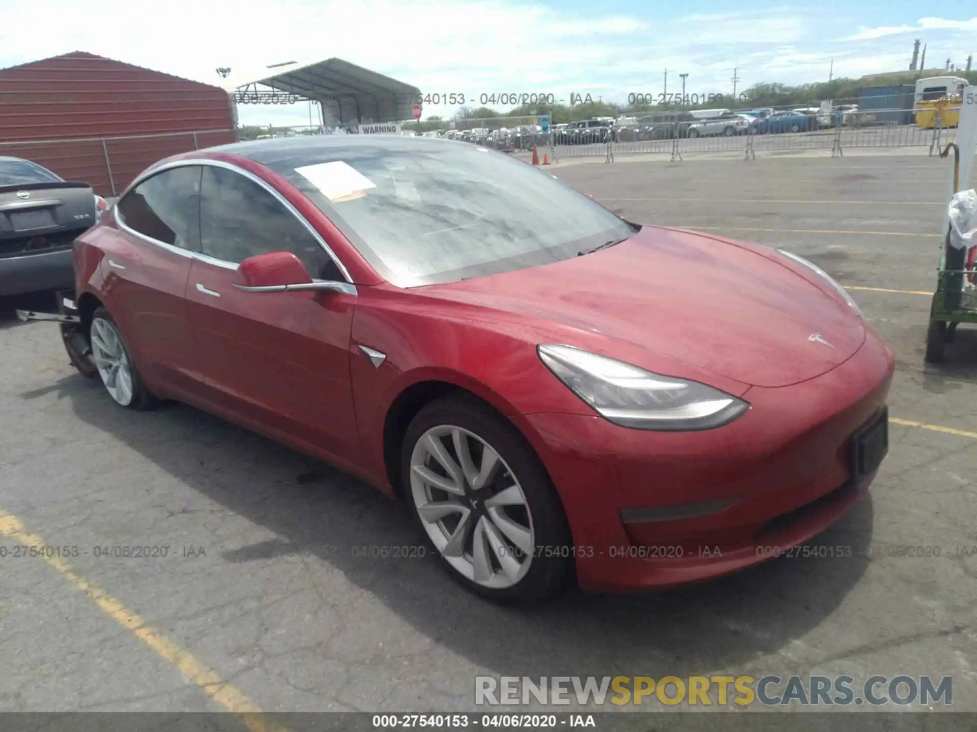 1 Photograph of a damaged car 5YJ3E1EA0KF428385 TESLA MODEL 3 2019