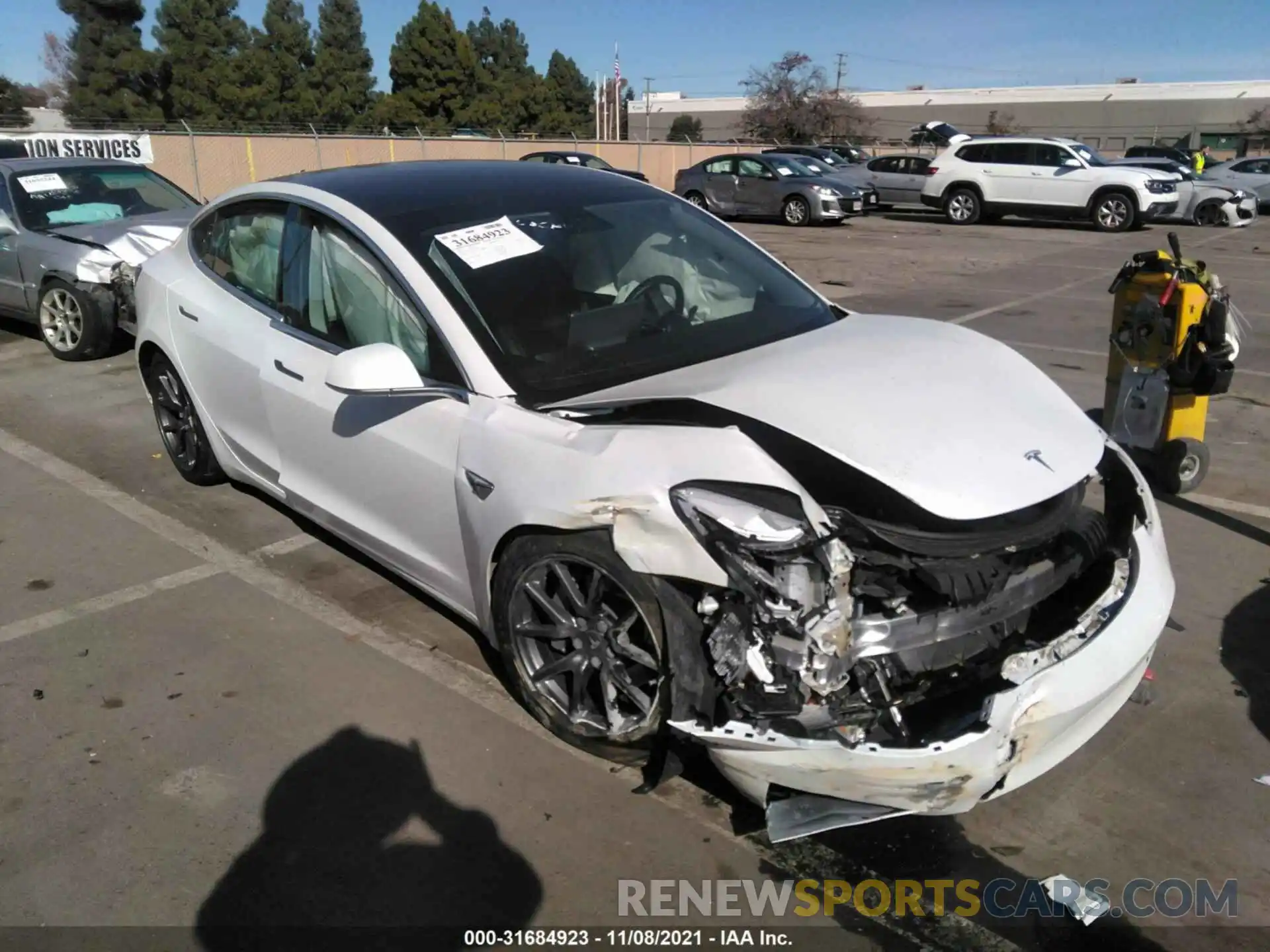 1 Photograph of a damaged car 5YJ3E1EA0KF430816 TESLA MODEL 3 2019