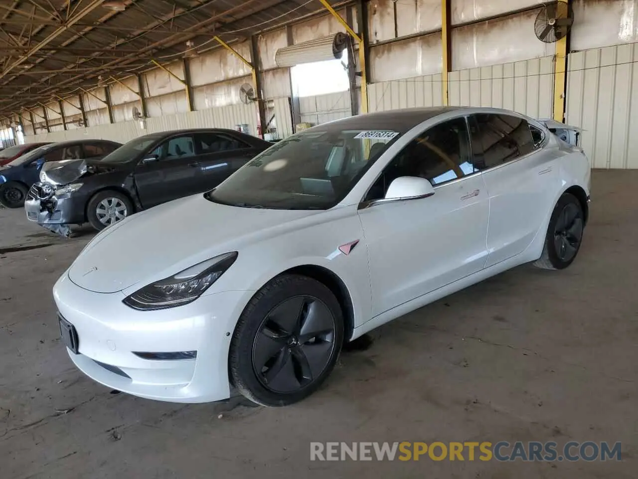 1 Photograph of a damaged car 5YJ3E1EA0KF435613 TESLA MODEL 3 2019