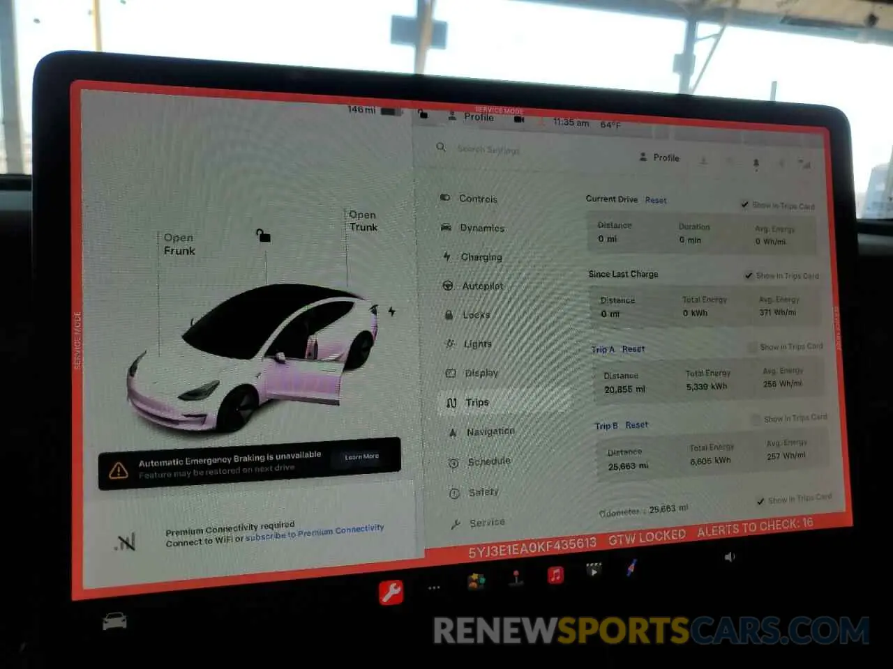 9 Photograph of a damaged car 5YJ3E1EA0KF435613 TESLA MODEL 3 2019