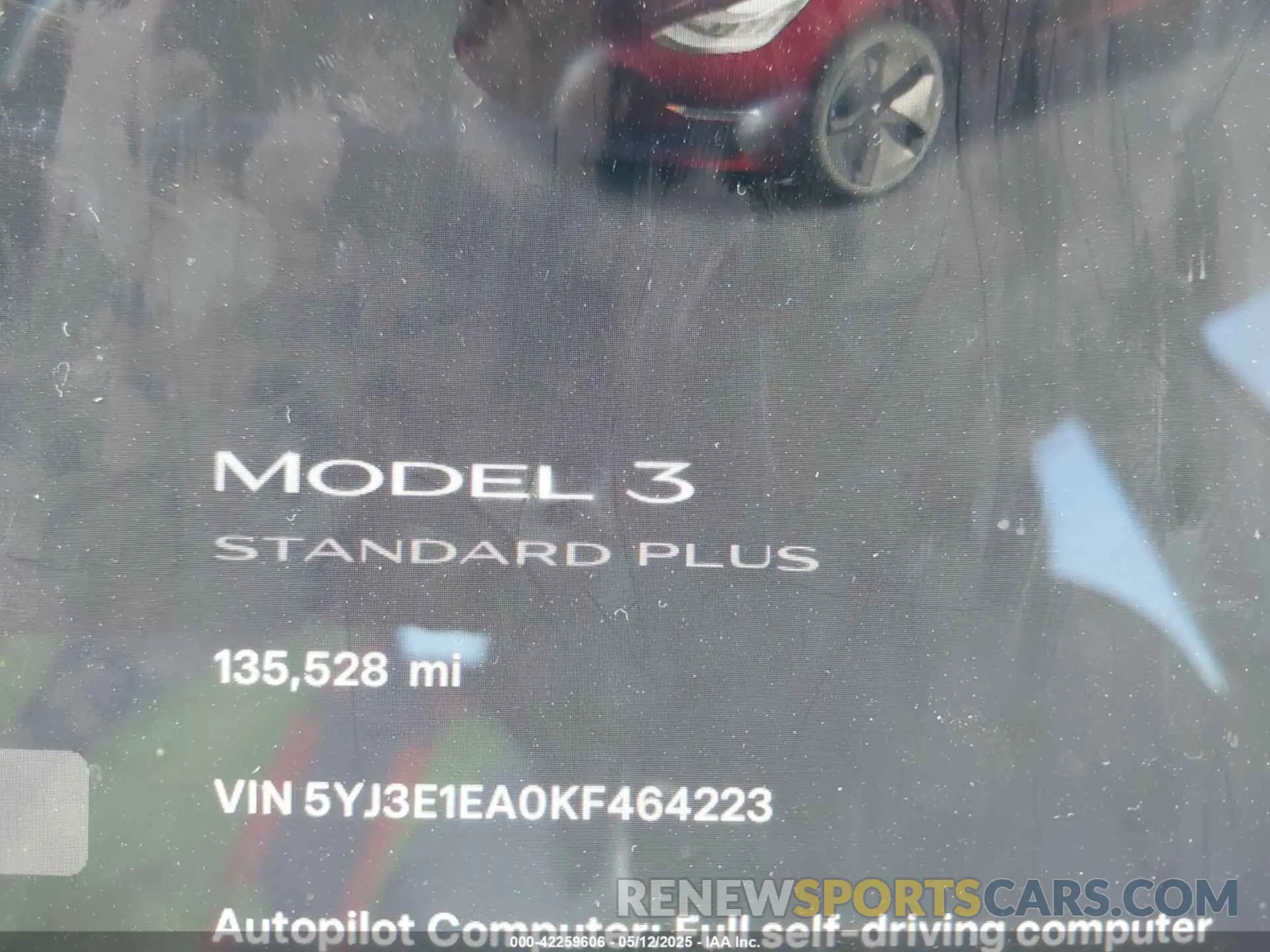 7 Photograph of a damaged car 5YJ3E1EA0KF464223 TESLA MODEL 3 2019