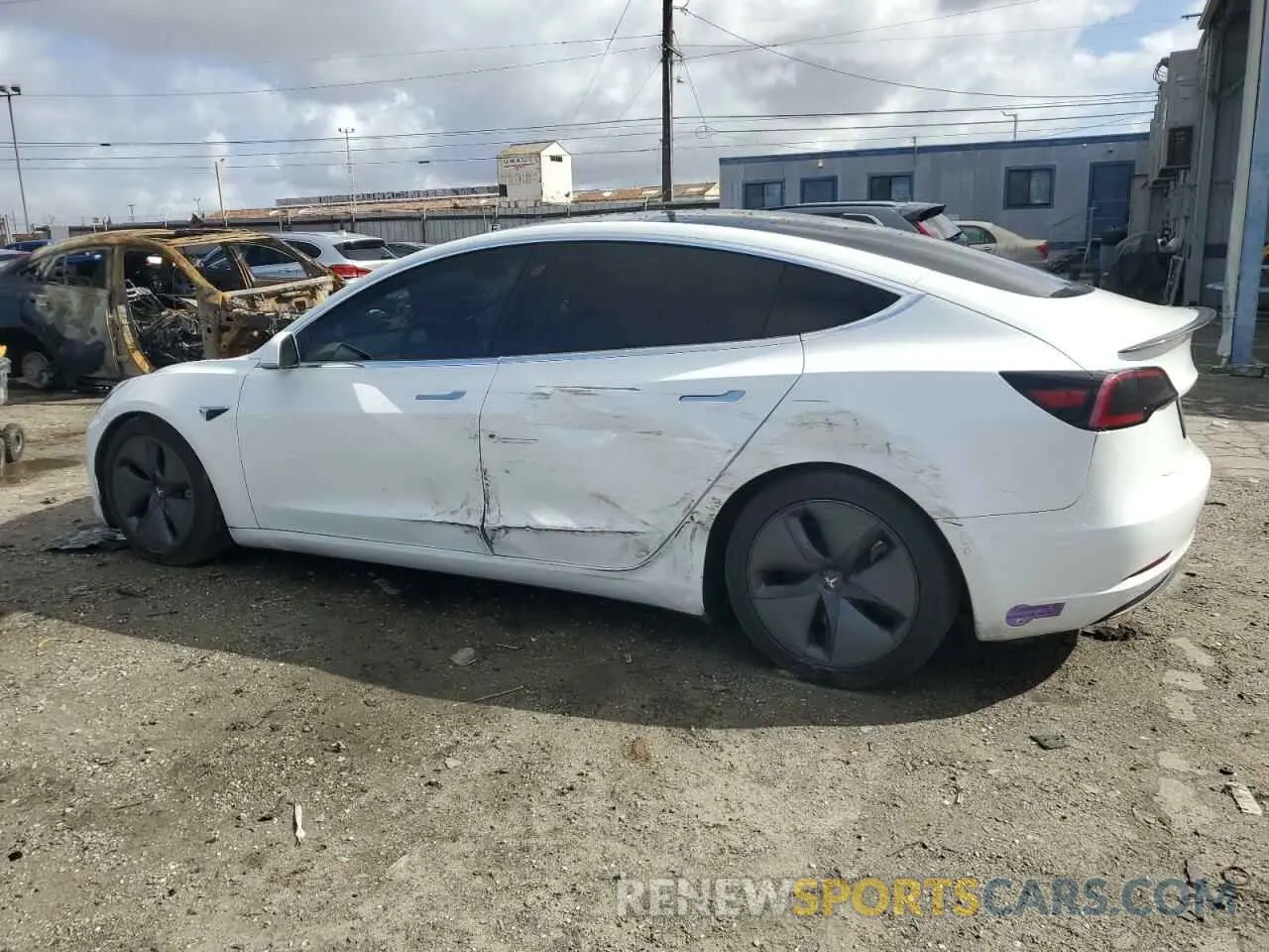 2 Photograph of a damaged car 5YJ3E1EA0KF464612 TESLA MODEL 3 2019