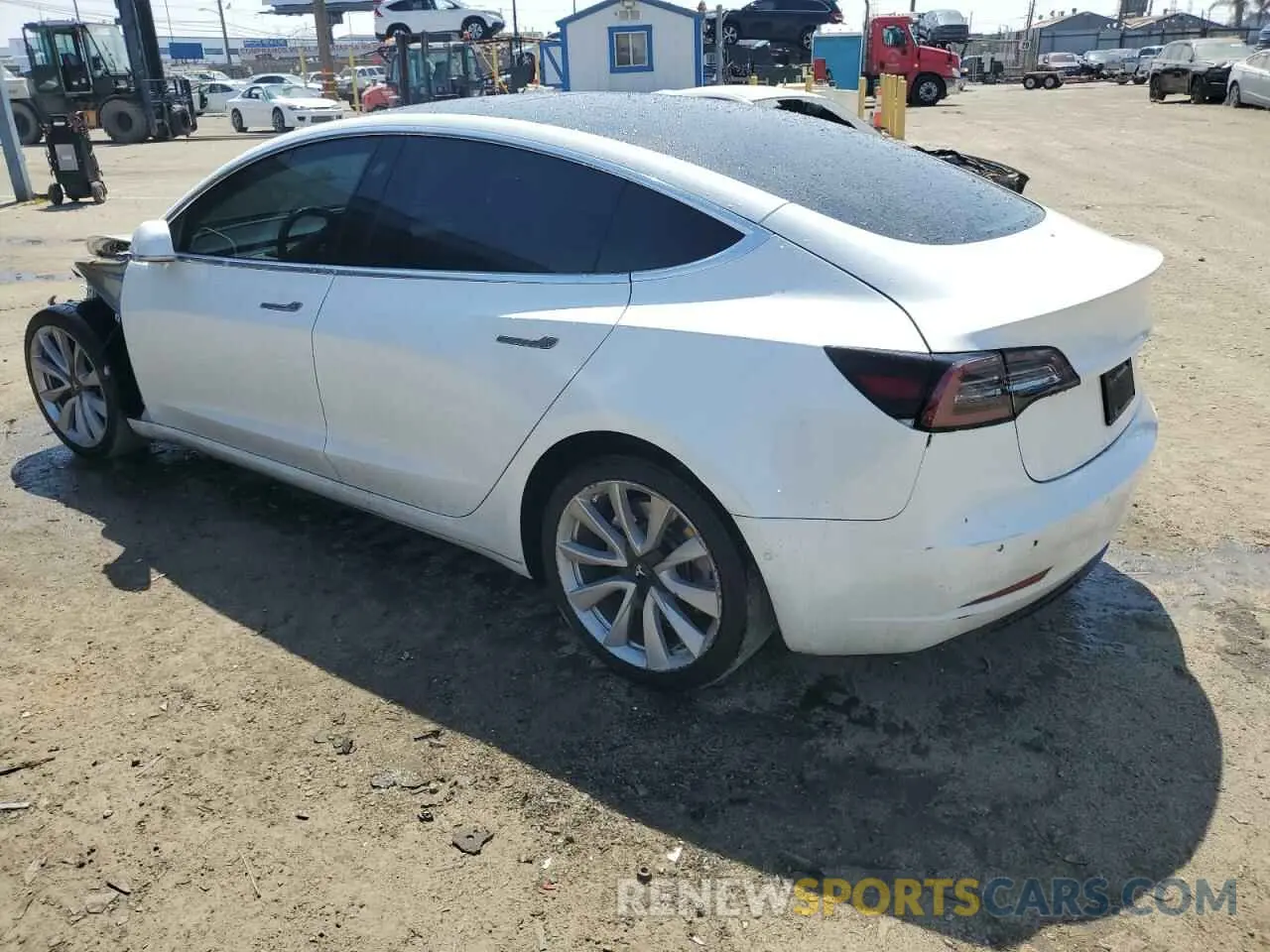 2 Photograph of a damaged car 5YJ3E1EA0KF466585 TESLA MODEL 3 2019