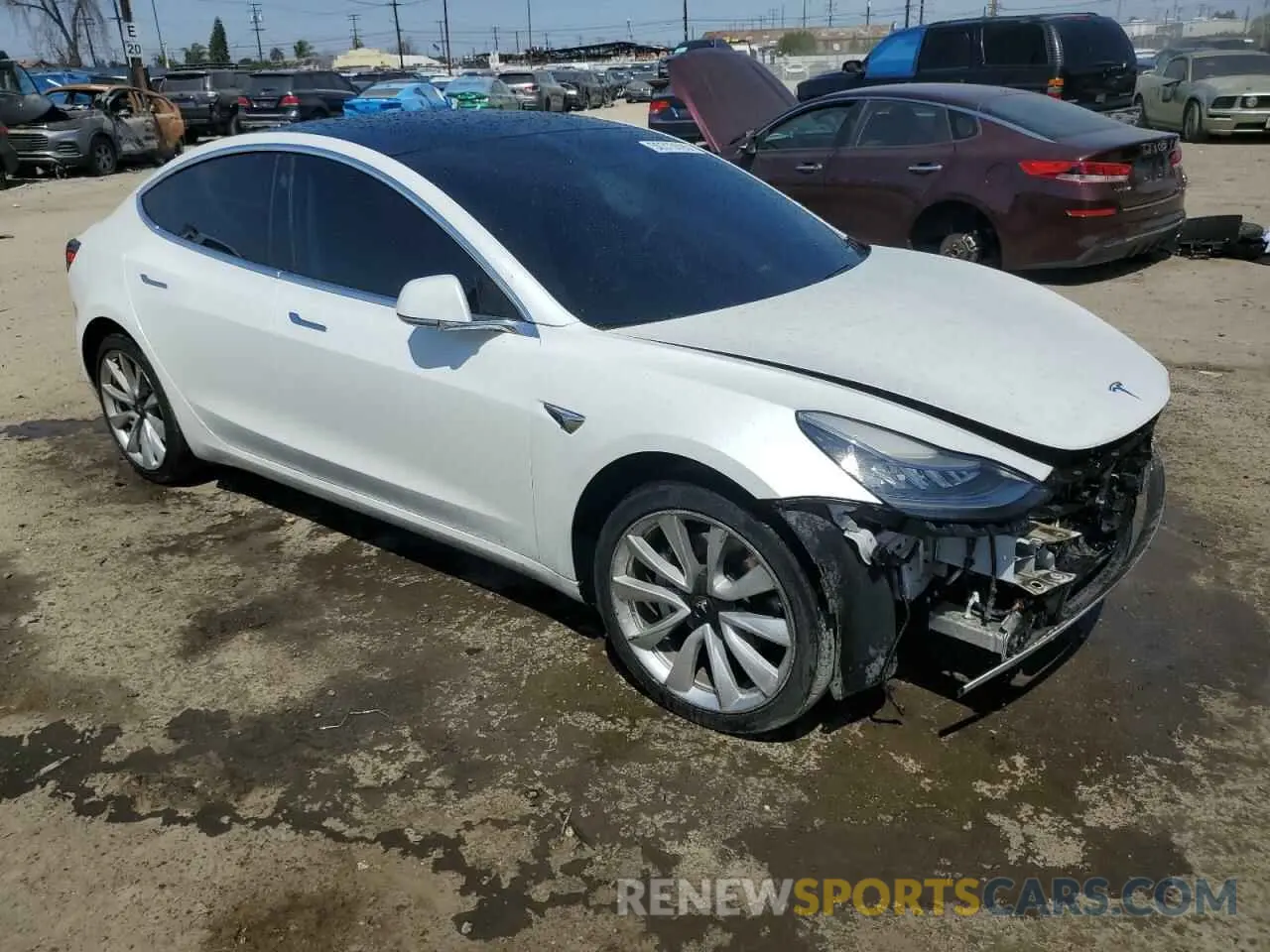 4 Photograph of a damaged car 5YJ3E1EA0KF466585 TESLA MODEL 3 2019
