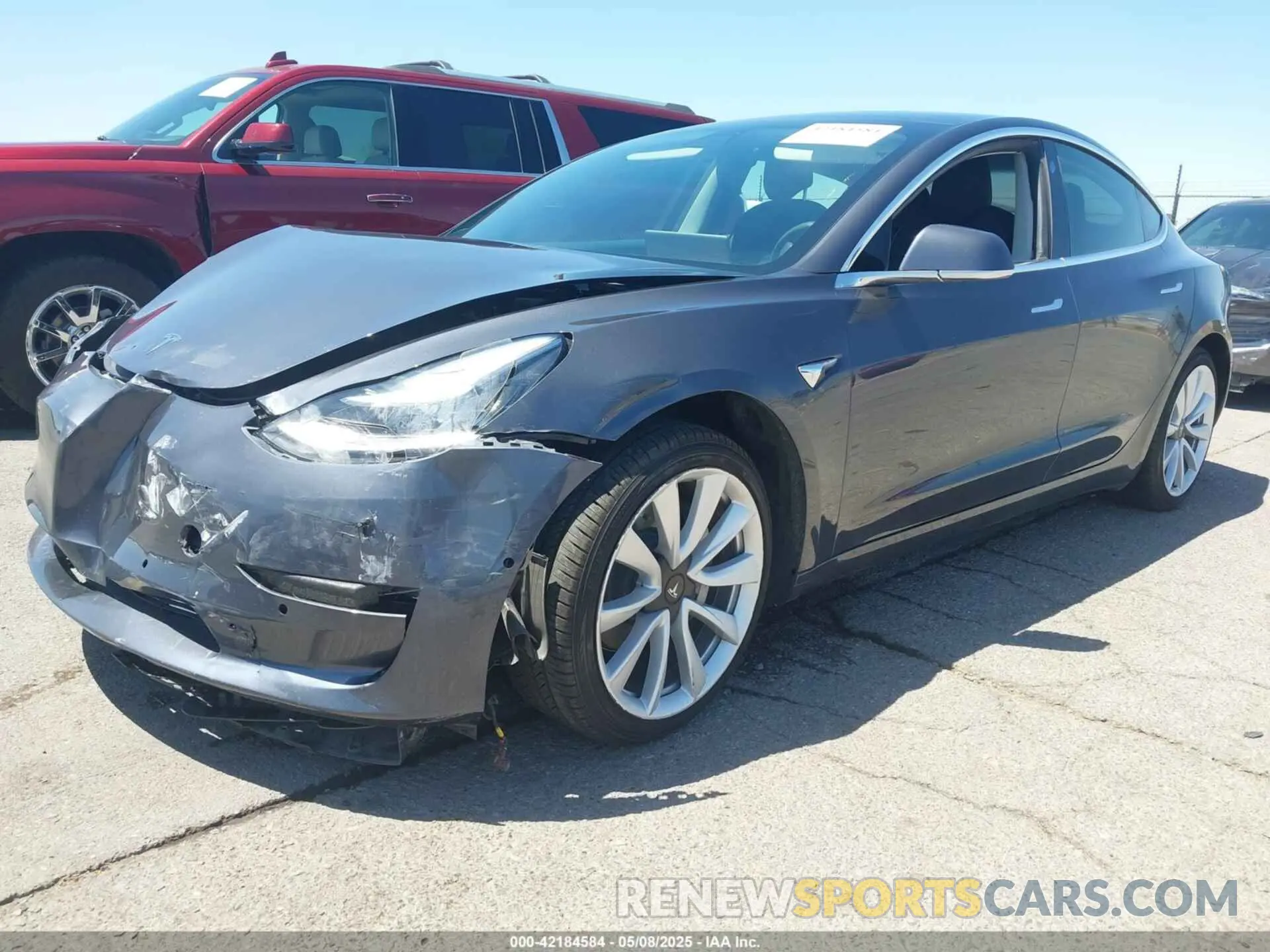 2 Photograph of a damaged car 5YJ3E1EA0KF475996 TESLA MODEL 3 2019