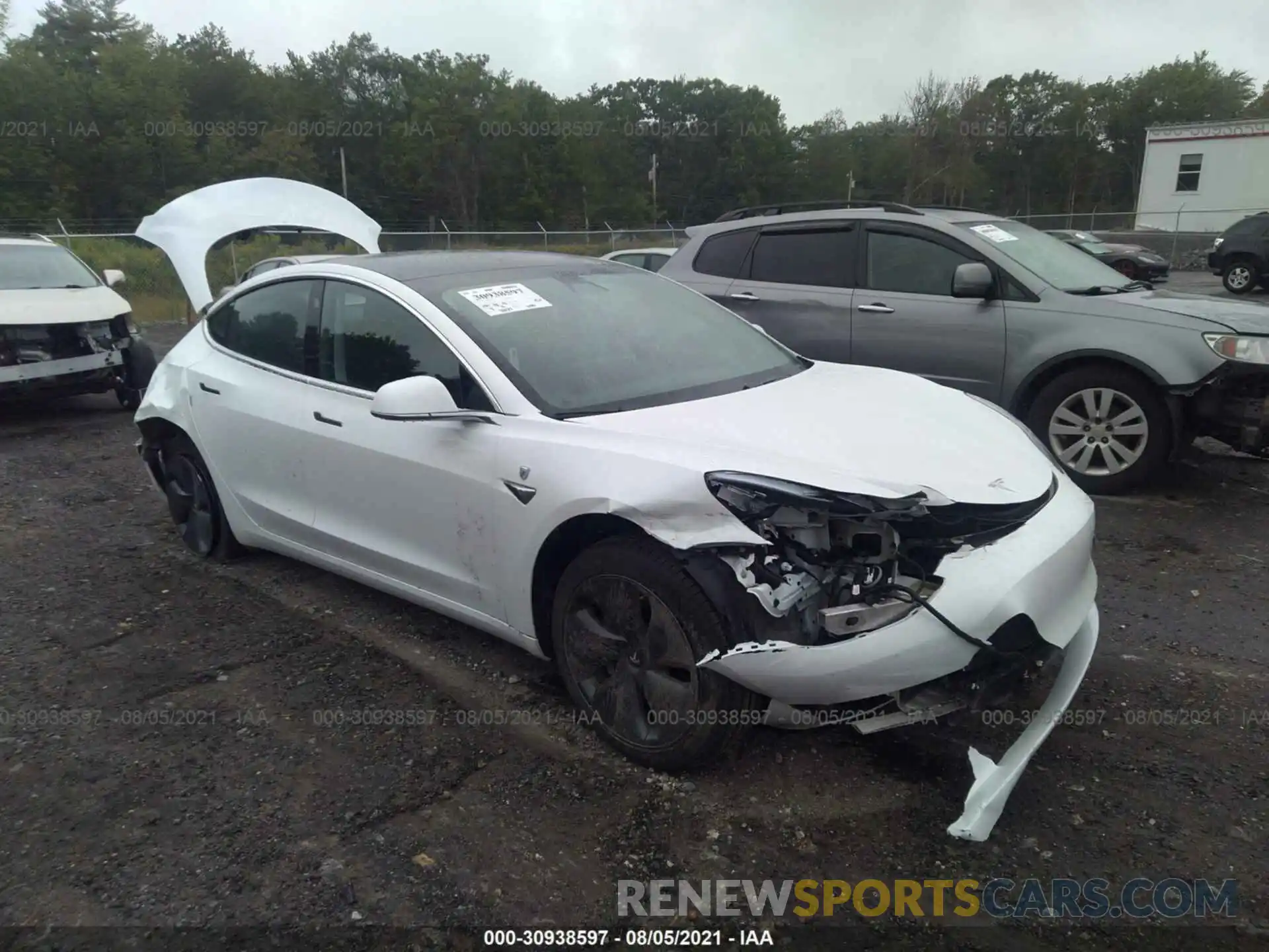 1 Photograph of a damaged car 5YJ3E1EA0KF484200 TESLA MODEL 3 2019