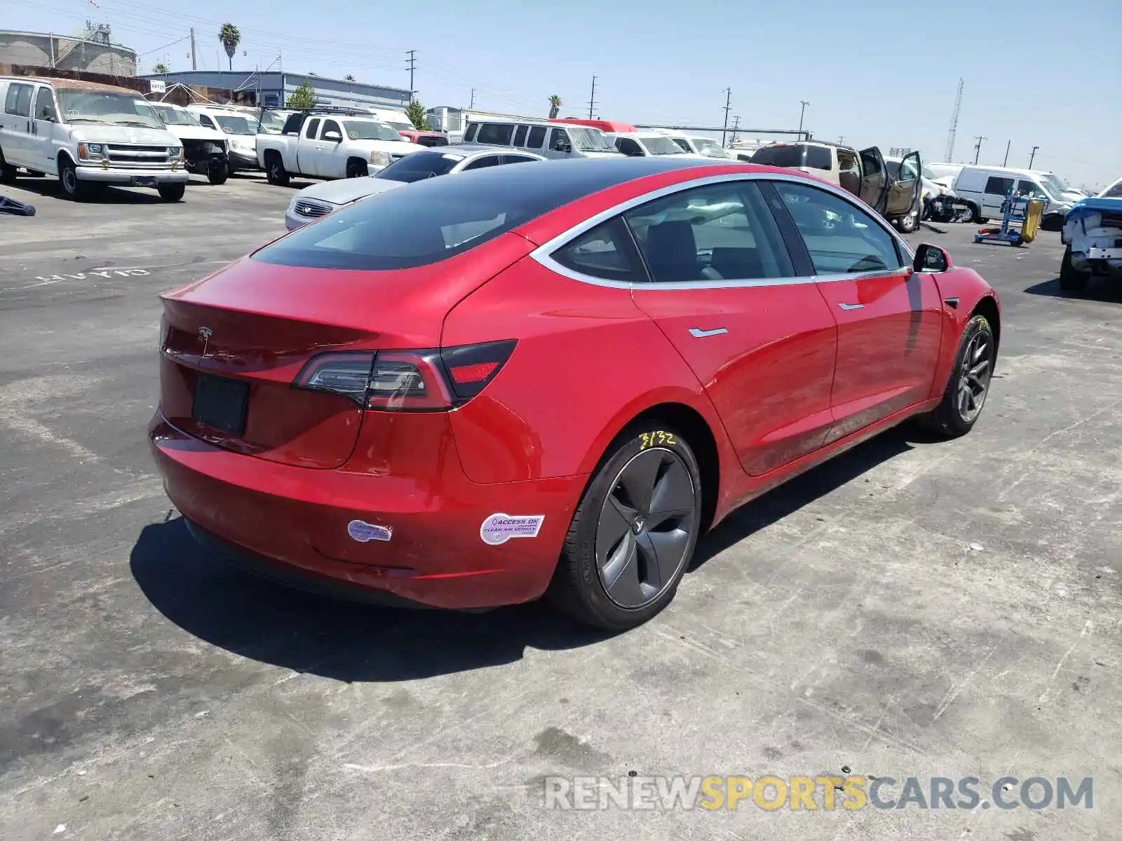 4 Photograph of a damaged car 5YJ3E1EA0KF484309 TESLA MODEL 3 2019