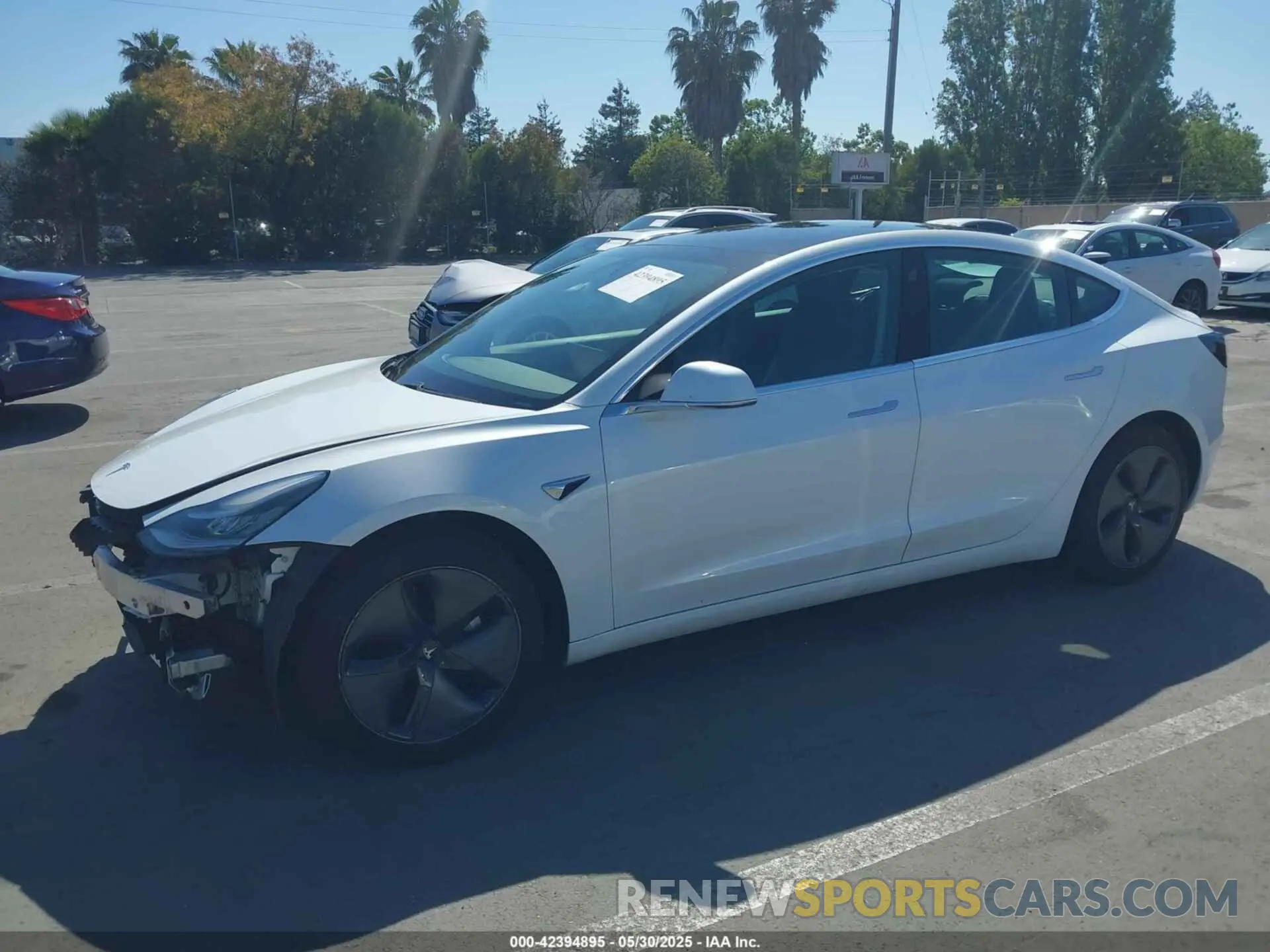 2 Photograph of a damaged car 5YJ3E1EA0KF485346 TESLA MODEL 3 2019