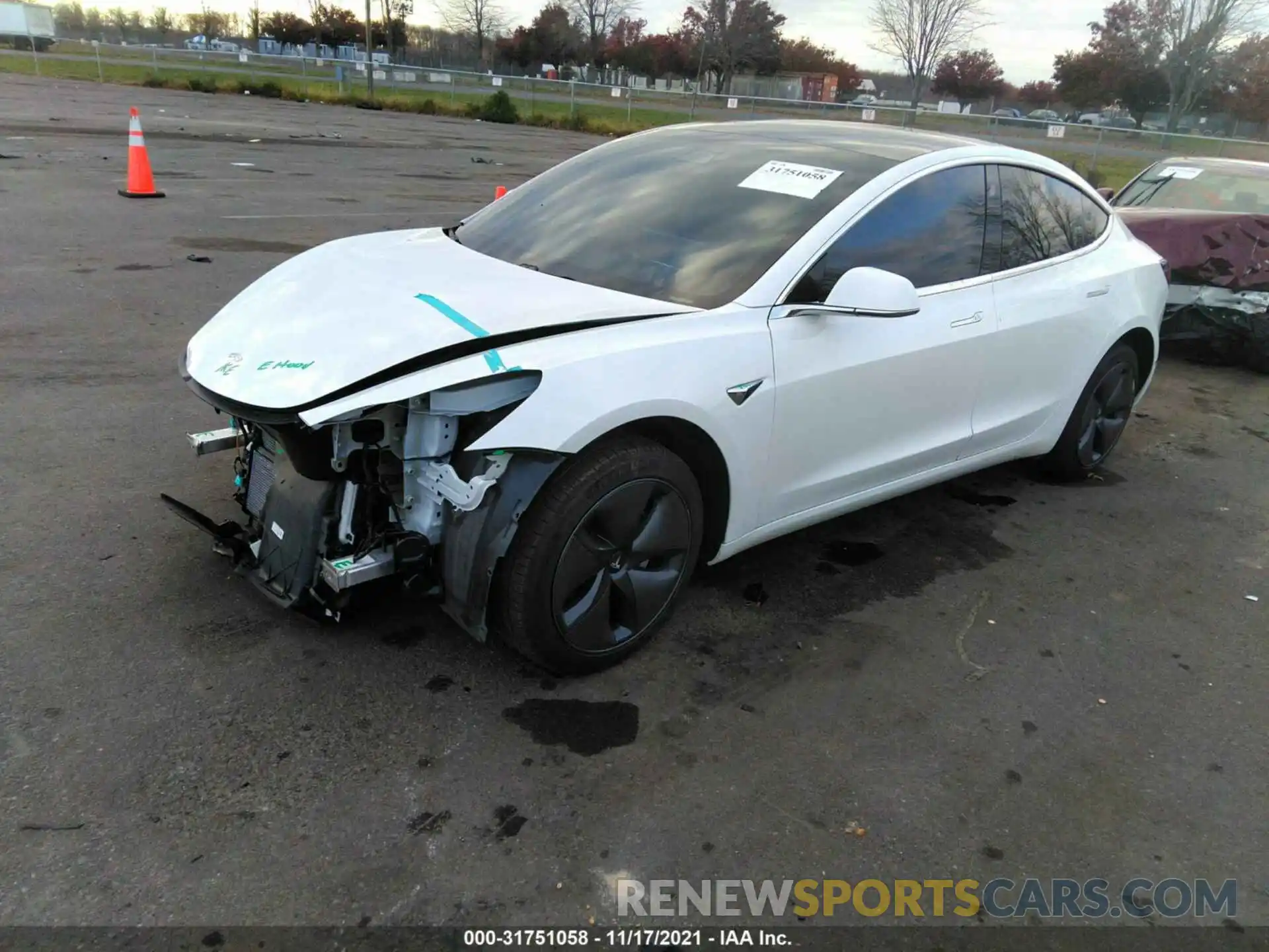 2 Photograph of a damaged car 5YJ3E1EA0KF485573 TESLA MODEL 3 2019