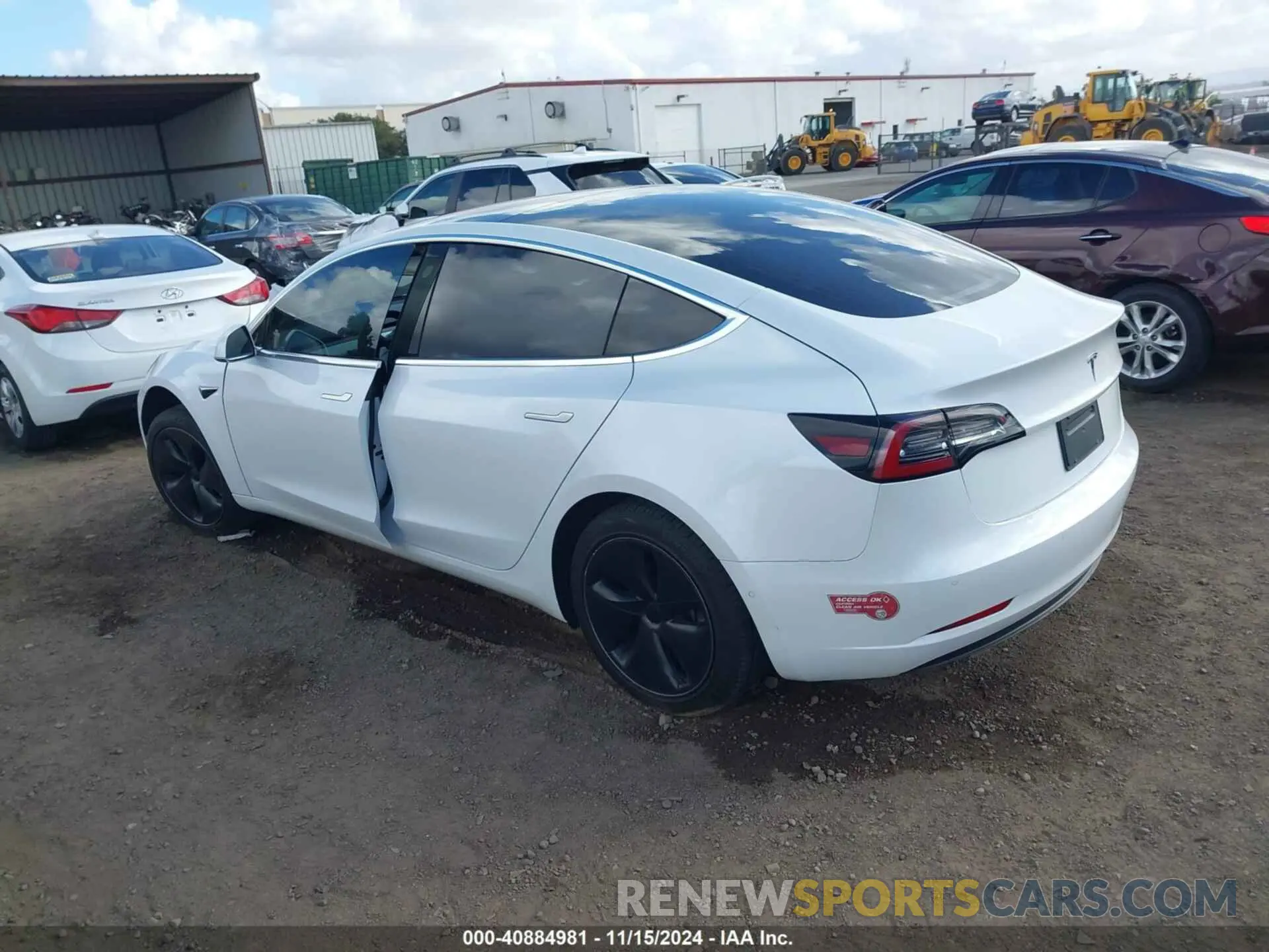 3 Photograph of a damaged car 5YJ3E1EA0KF486447 TESLA MODEL 3 2019