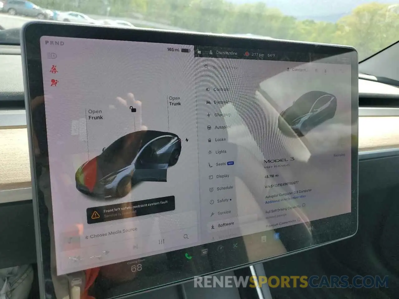 9 Photograph of a damaged car 5YJ3E1EA1KF189977 TESLA MODEL 3 2019
