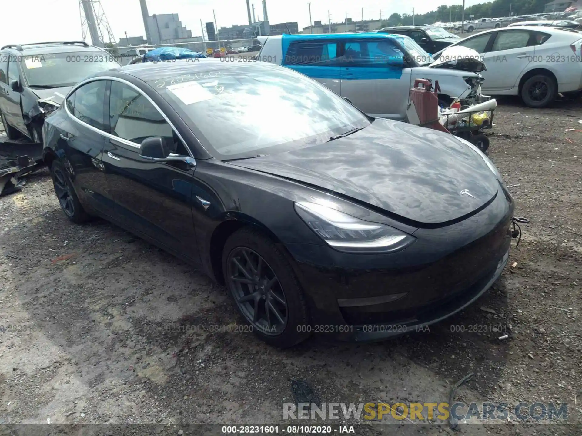 1 Photograph of a damaged car 5YJ3E1EA1KF193043 TESLA MODEL 3 2019