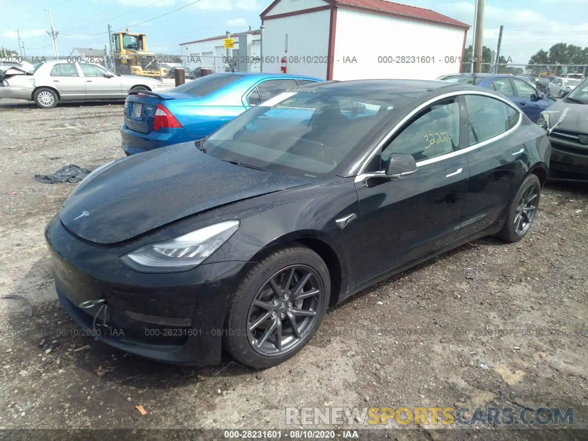 2 Photograph of a damaged car 5YJ3E1EA1KF193043 TESLA MODEL 3 2019