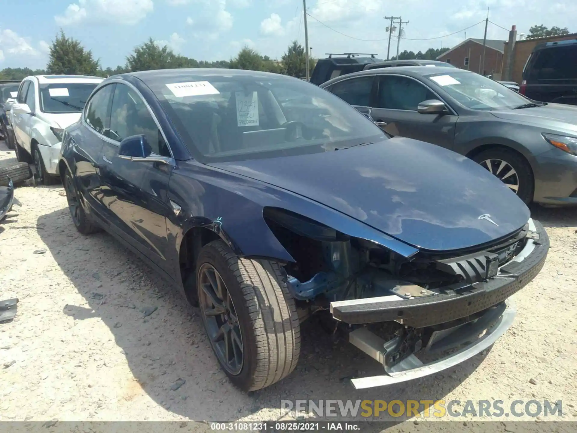 1 Photograph of a damaged car 5YJ3E1EA1KF299458 TESLA MODEL 3 2019