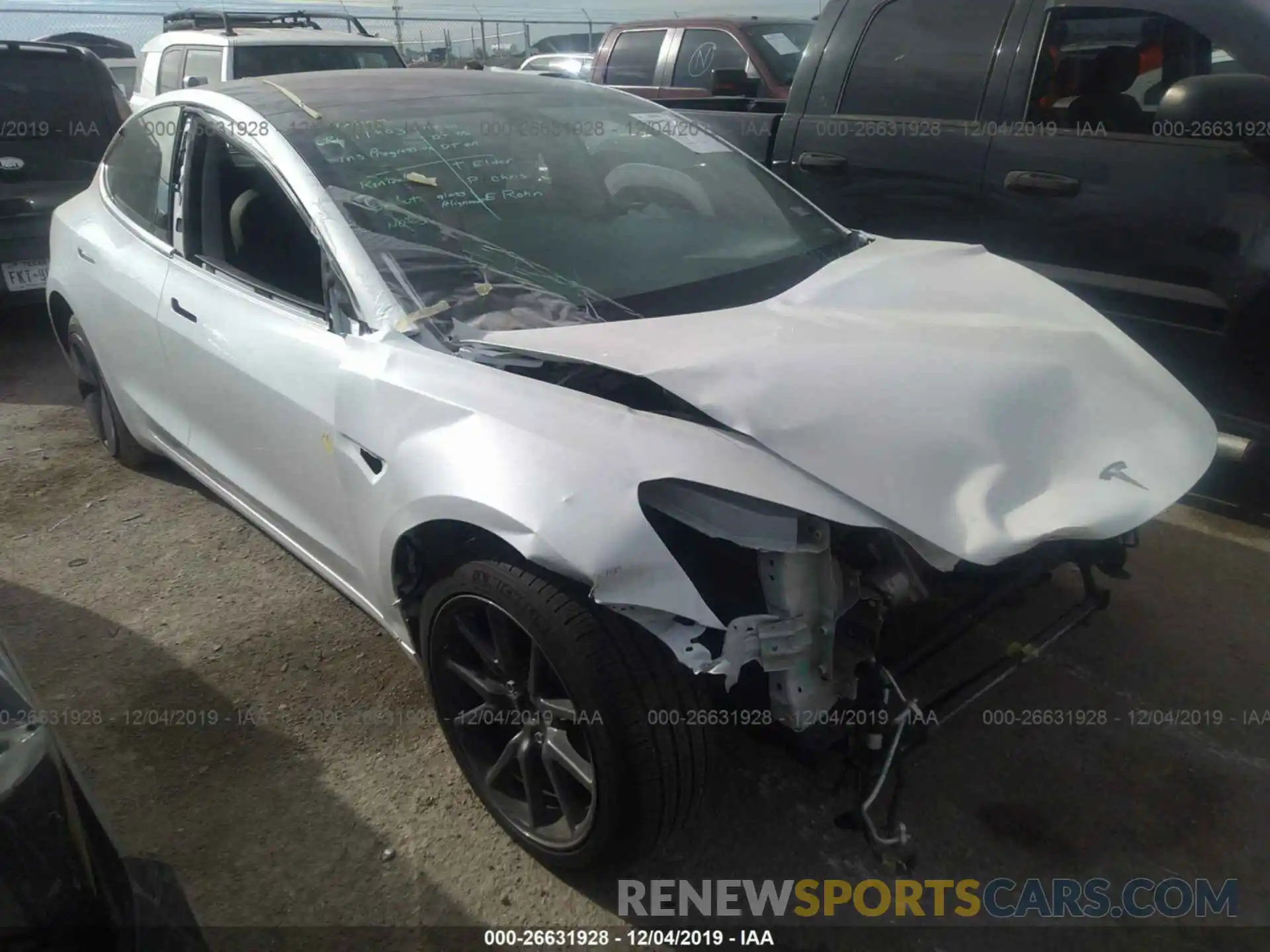 1 Photograph of a damaged car 5YJ3E1EA1KF300107 TESLA MODEL 3 2019