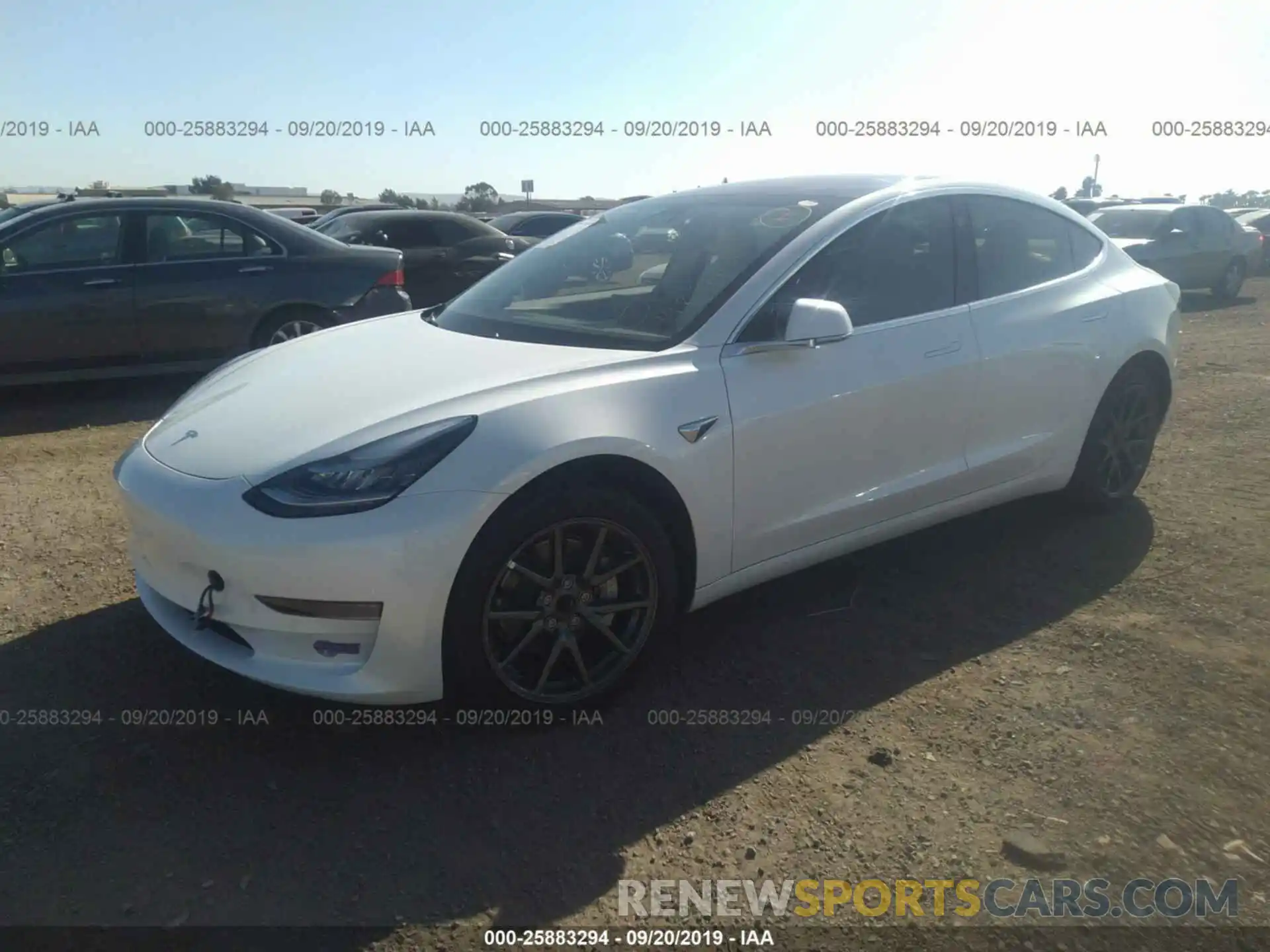 2 Photograph of a damaged car 5YJ3E1EA1KF302066 TESLA MODEL 3 2019