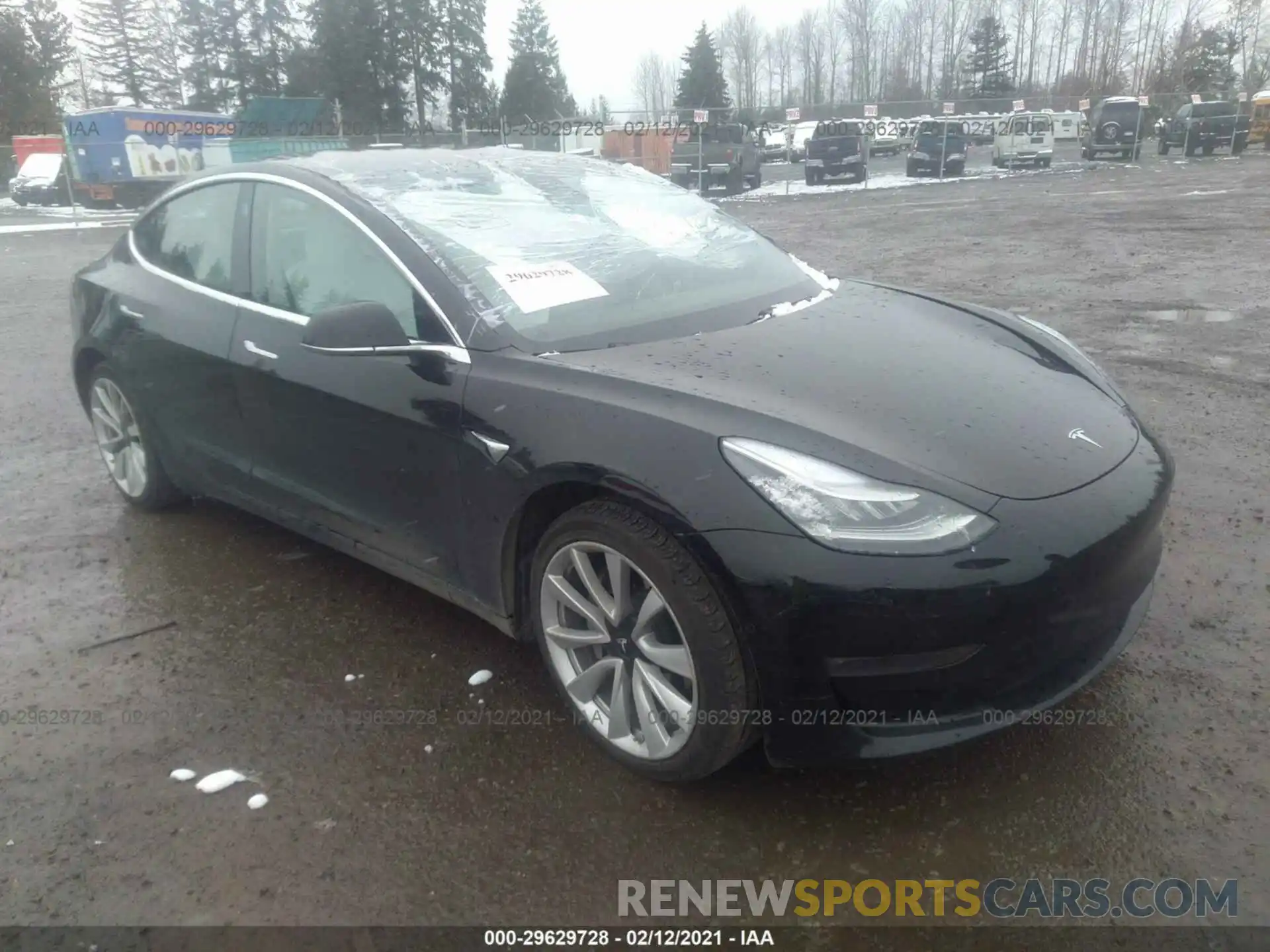 1 Photograph of a damaged car 5YJ3E1EA1KF302228 TESLA MODEL 3 2019