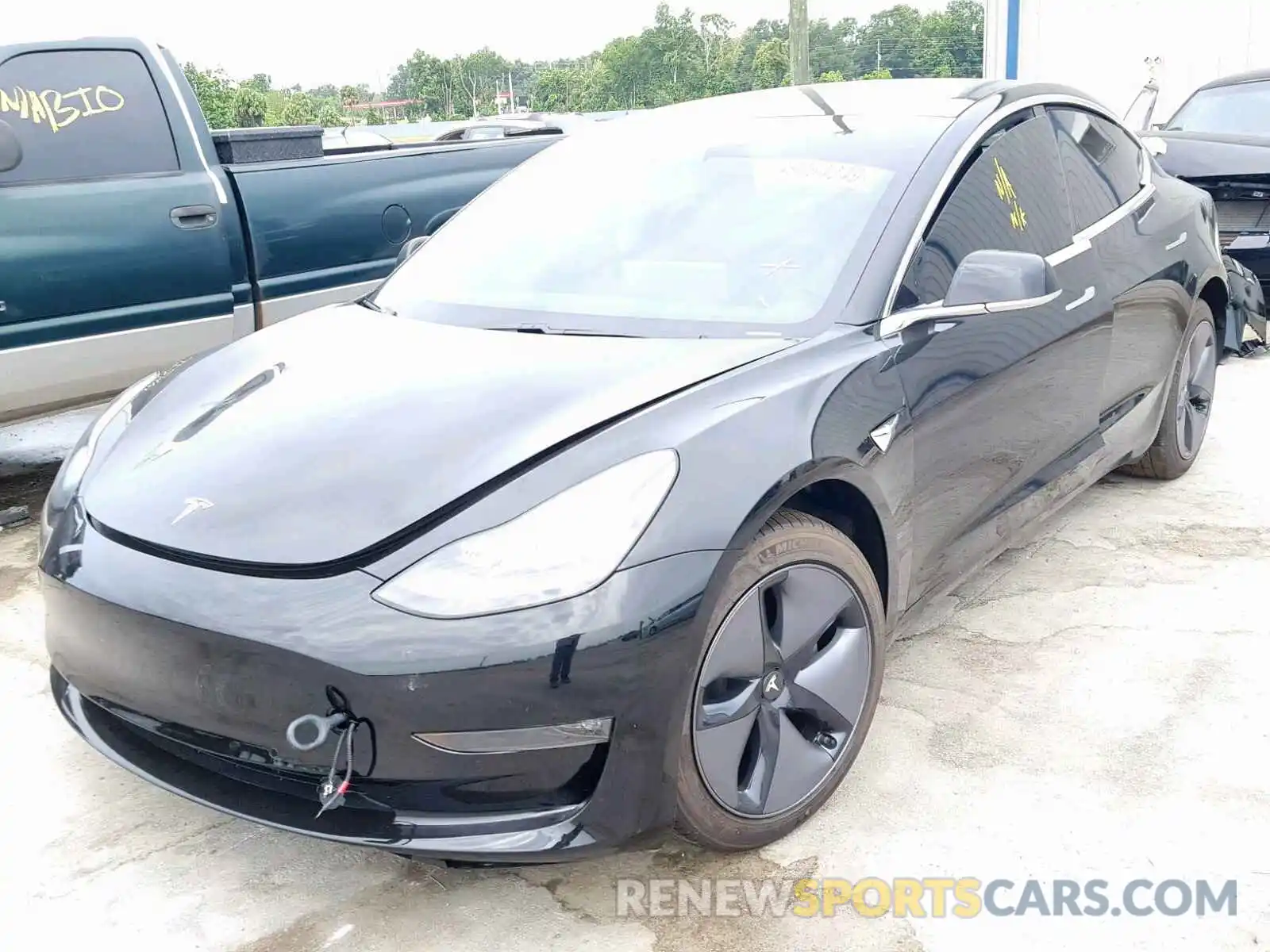 2 Photograph of a damaged car 5YJ3E1EA1KF305758 TESLA MODEL 3 2019