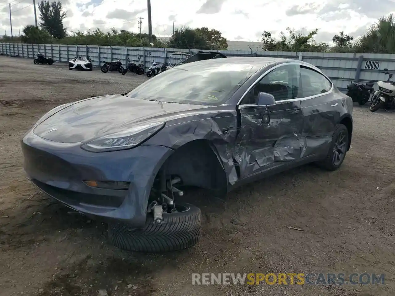 1 Photograph of a damaged car 5YJ3E1EA1KF306988 TESLA MODEL 3 2019