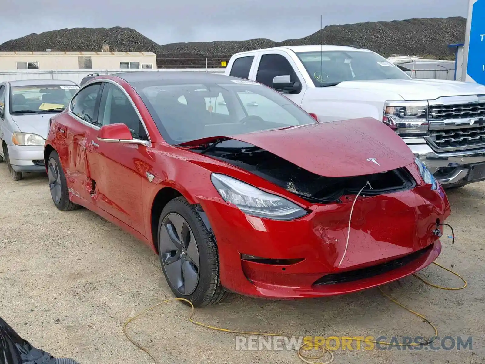 1 Photograph of a damaged car 5YJ3E1EA1KF308434 TESLA MODEL 3 2019