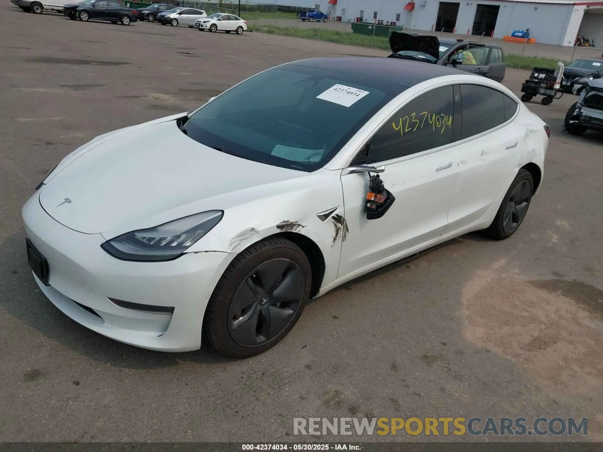 2 Photograph of a damaged car 5YJ3E1EA1KF310118 TESLA MODEL 3 2019