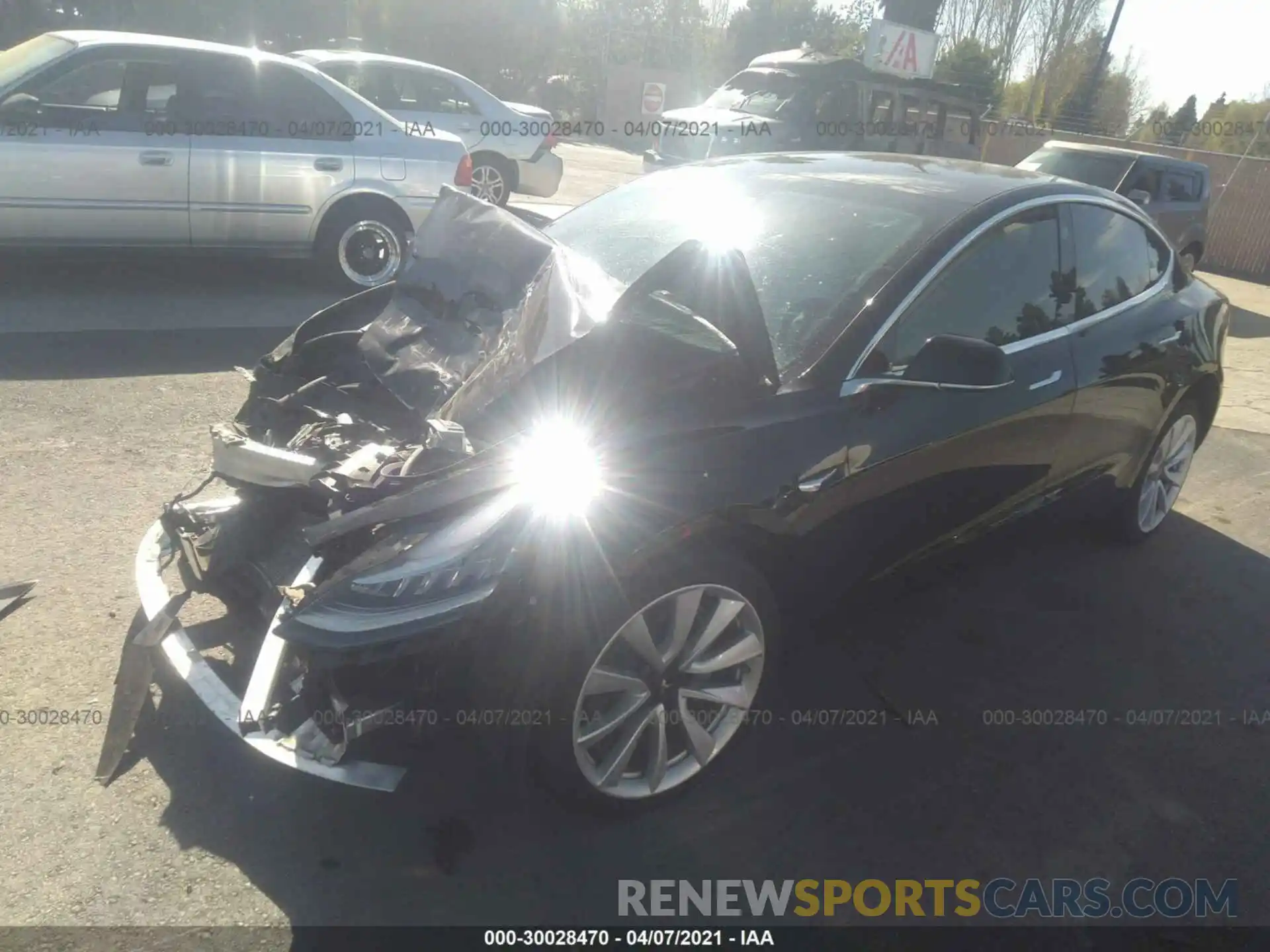 2 Photograph of a damaged car 5YJ3E1EA1KF312662 TESLA MODEL 3 2019