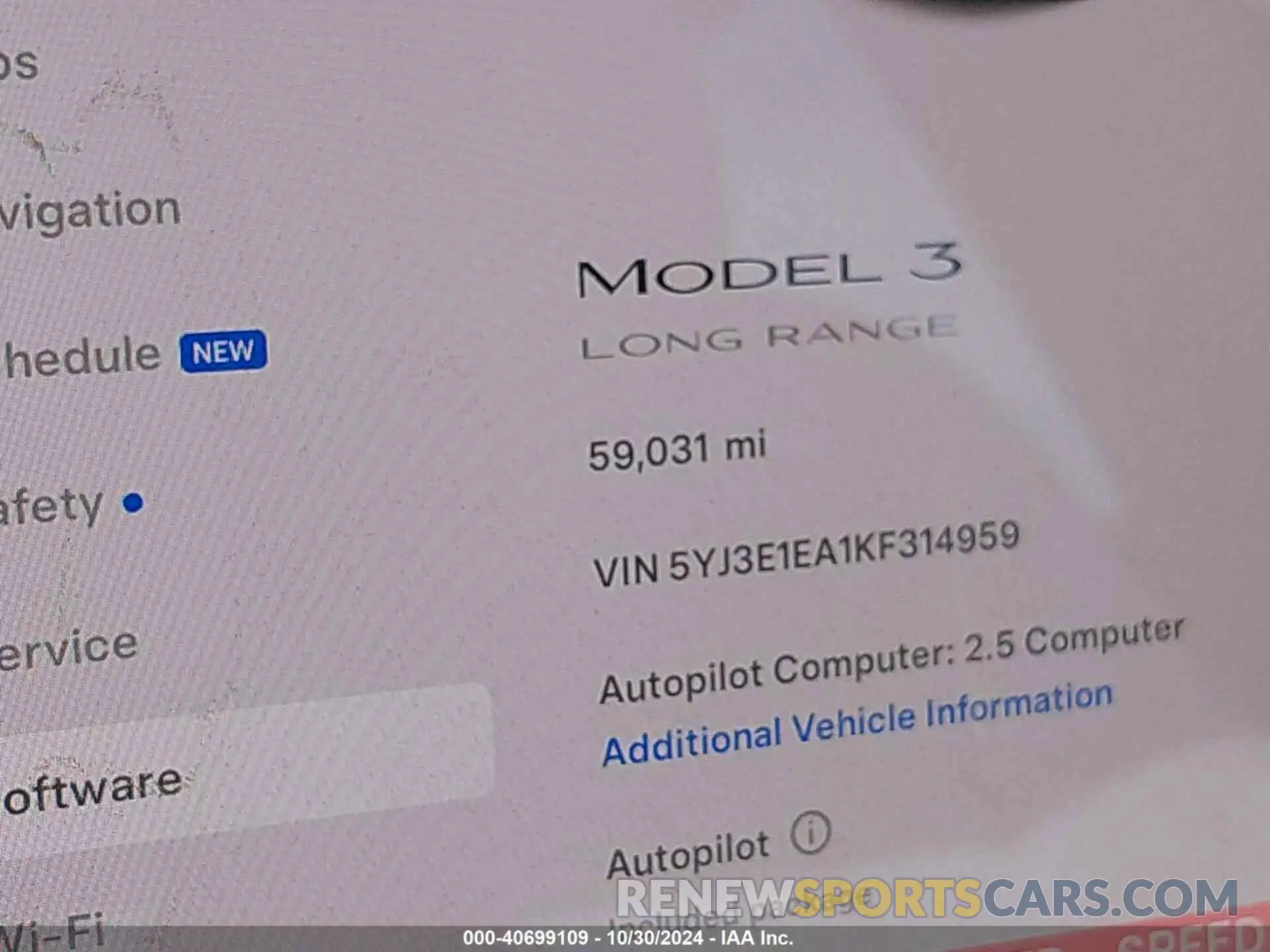 16 Photograph of a damaged car 5YJ3E1EA1KF314959 TESLA MODEL 3 2019