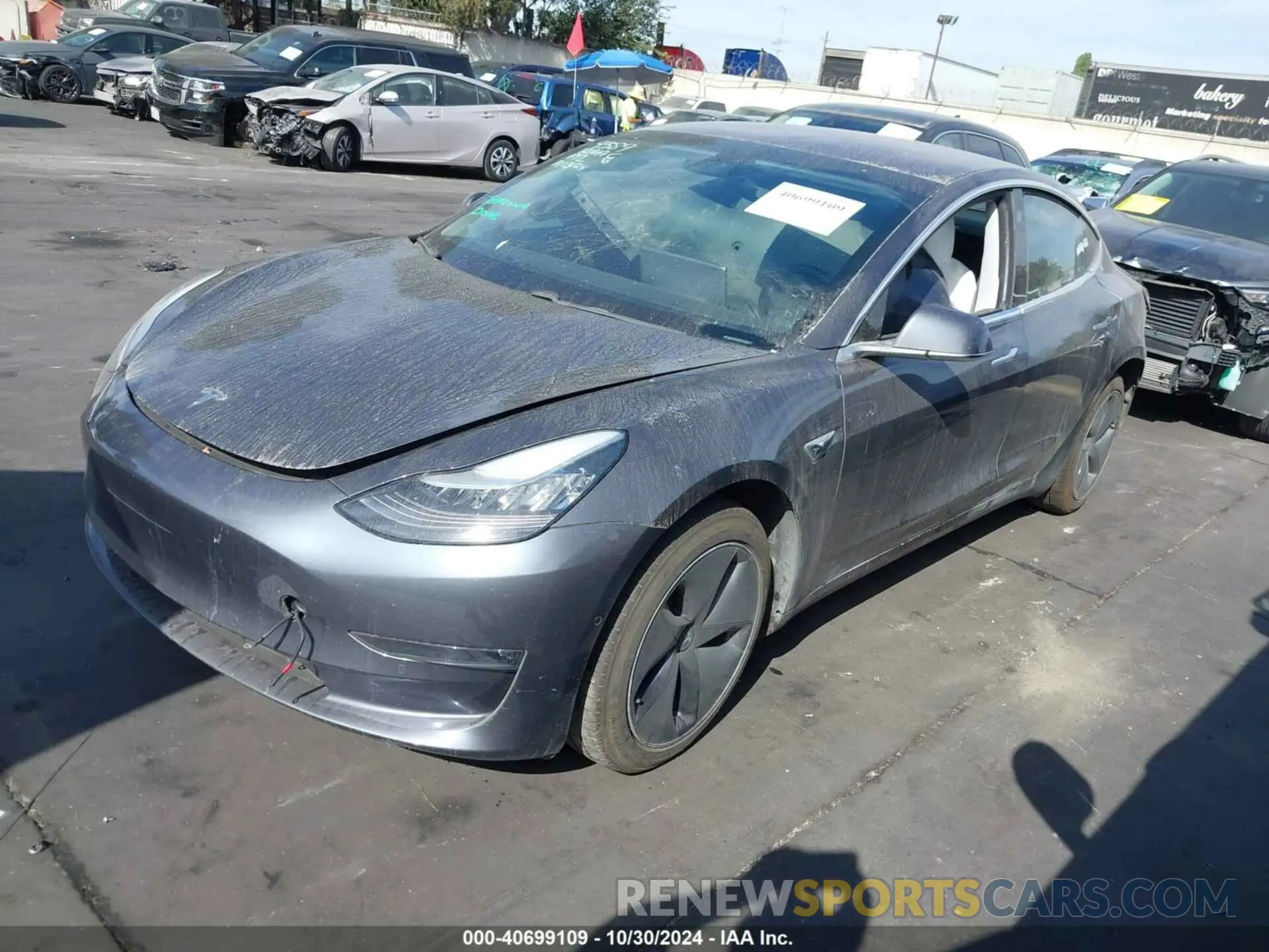 2 Photograph of a damaged car 5YJ3E1EA1KF314959 TESLA MODEL 3 2019