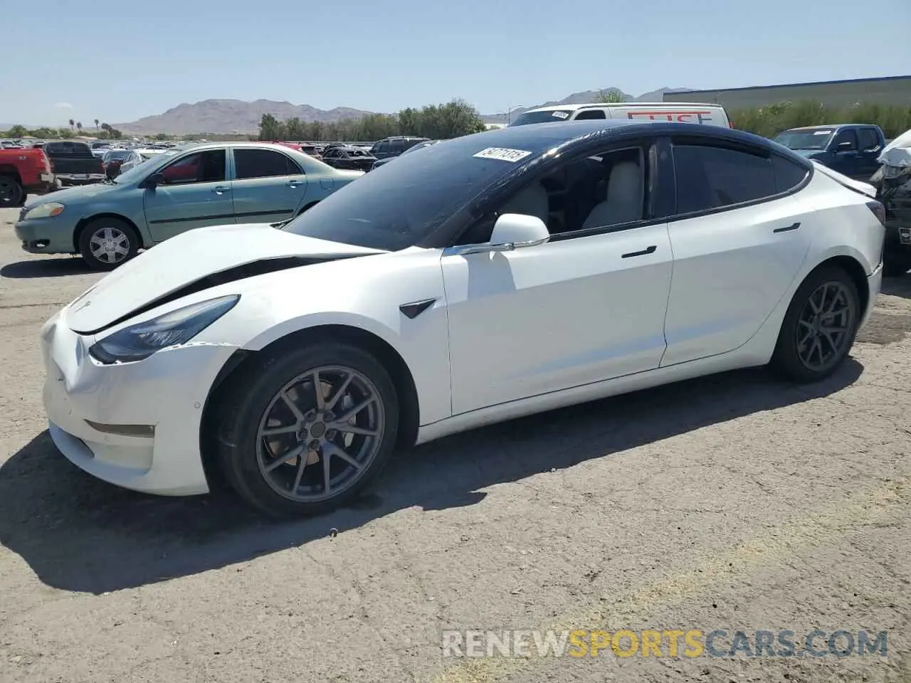 1 Photograph of a damaged car 5YJ3E1EA1KF327193 TESLA MODEL 3 2019