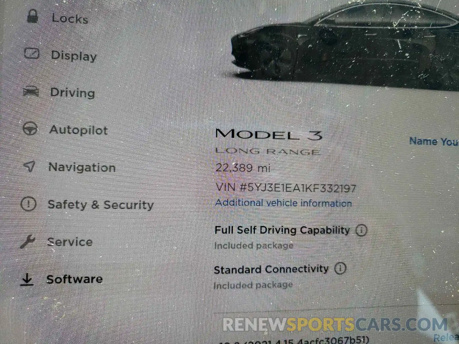 8 Photograph of a damaged car 5YJ3E1EA1KF332197 TESLA MODEL 3 2019