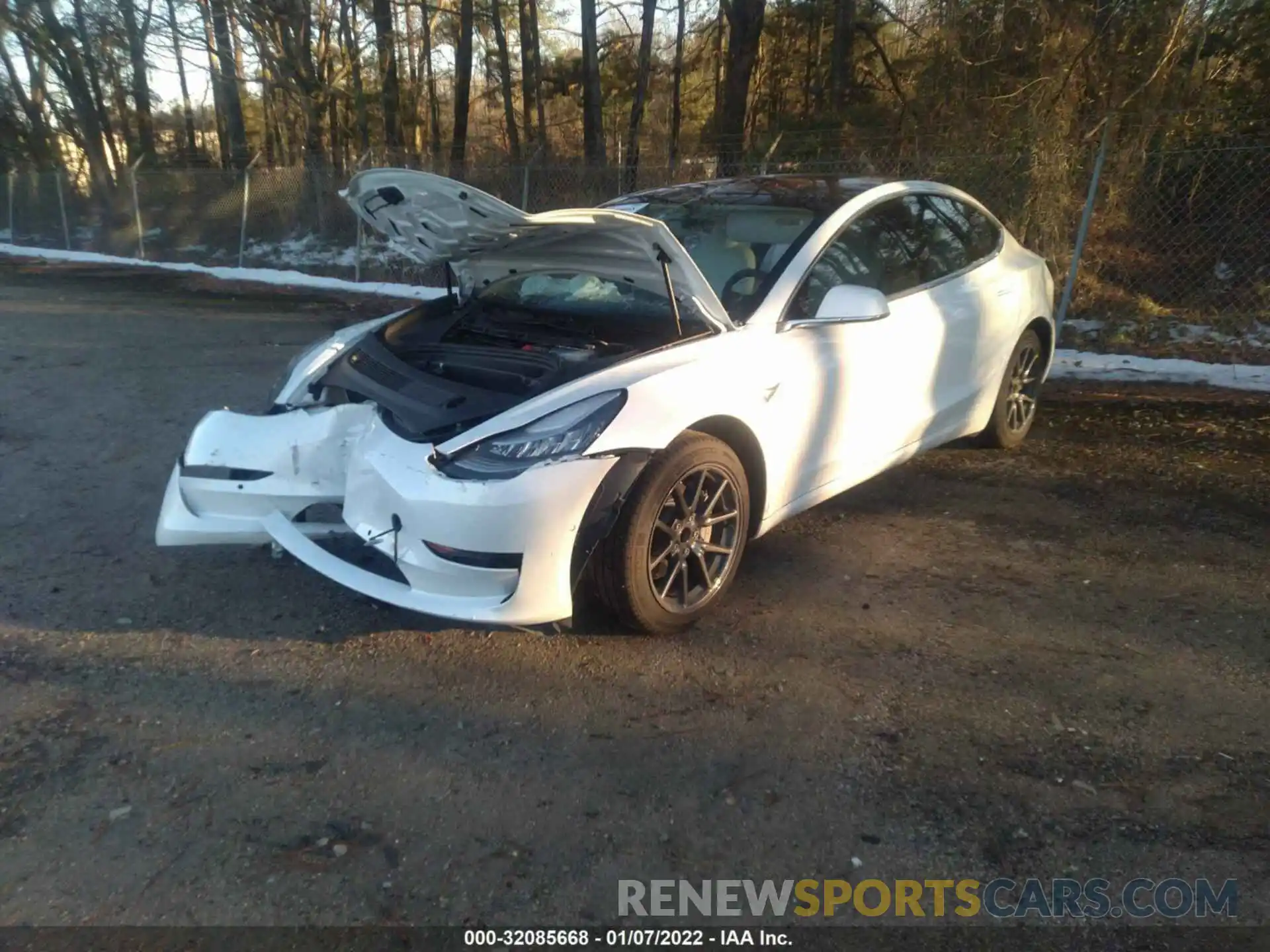 2 Photograph of a damaged car 5YJ3E1EA1KF332507 TESLA MODEL 3 2019