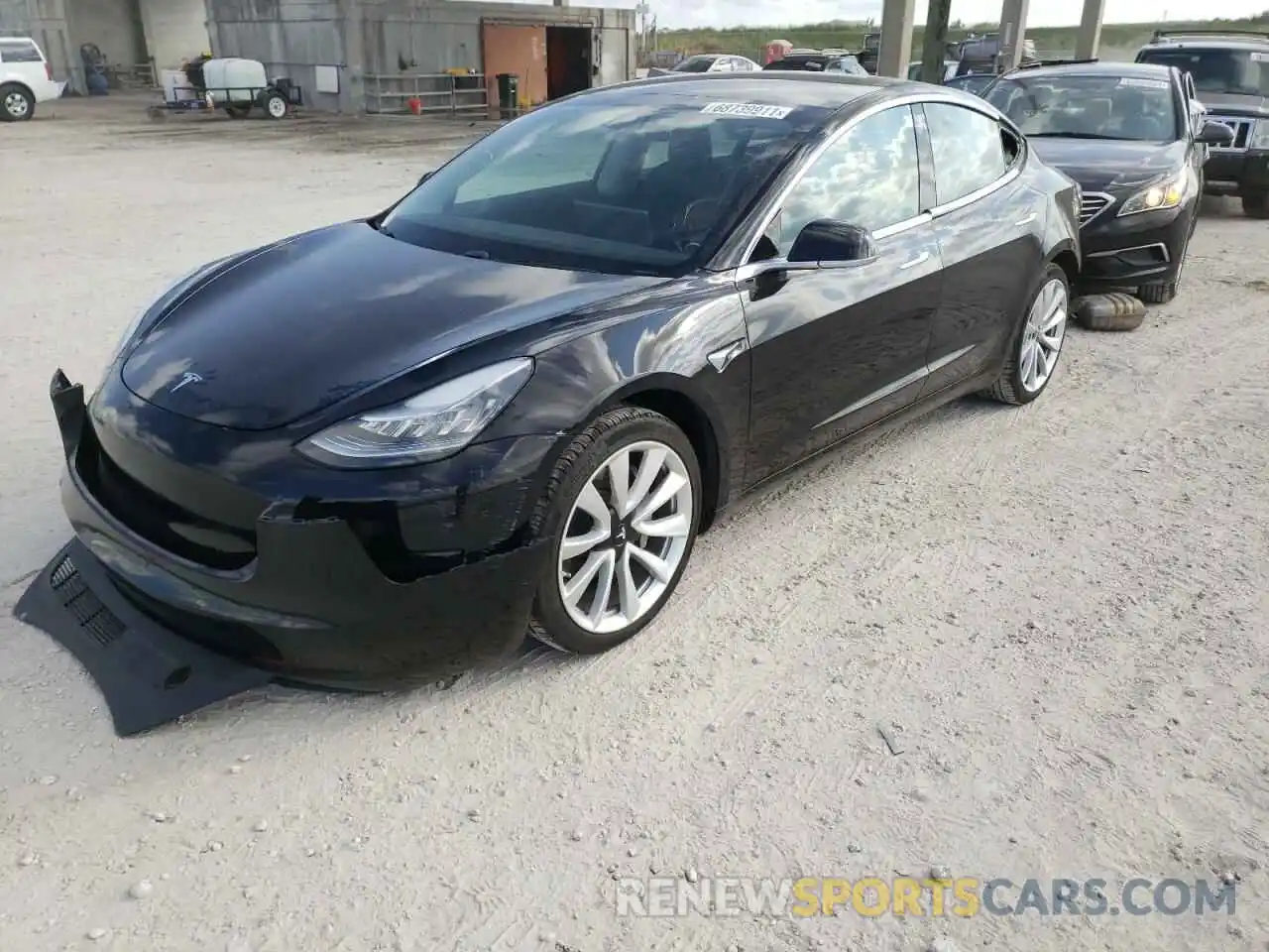 2 Photograph of a damaged car 5YJ3E1EA1KF397437 TESLA MODEL 3 2019